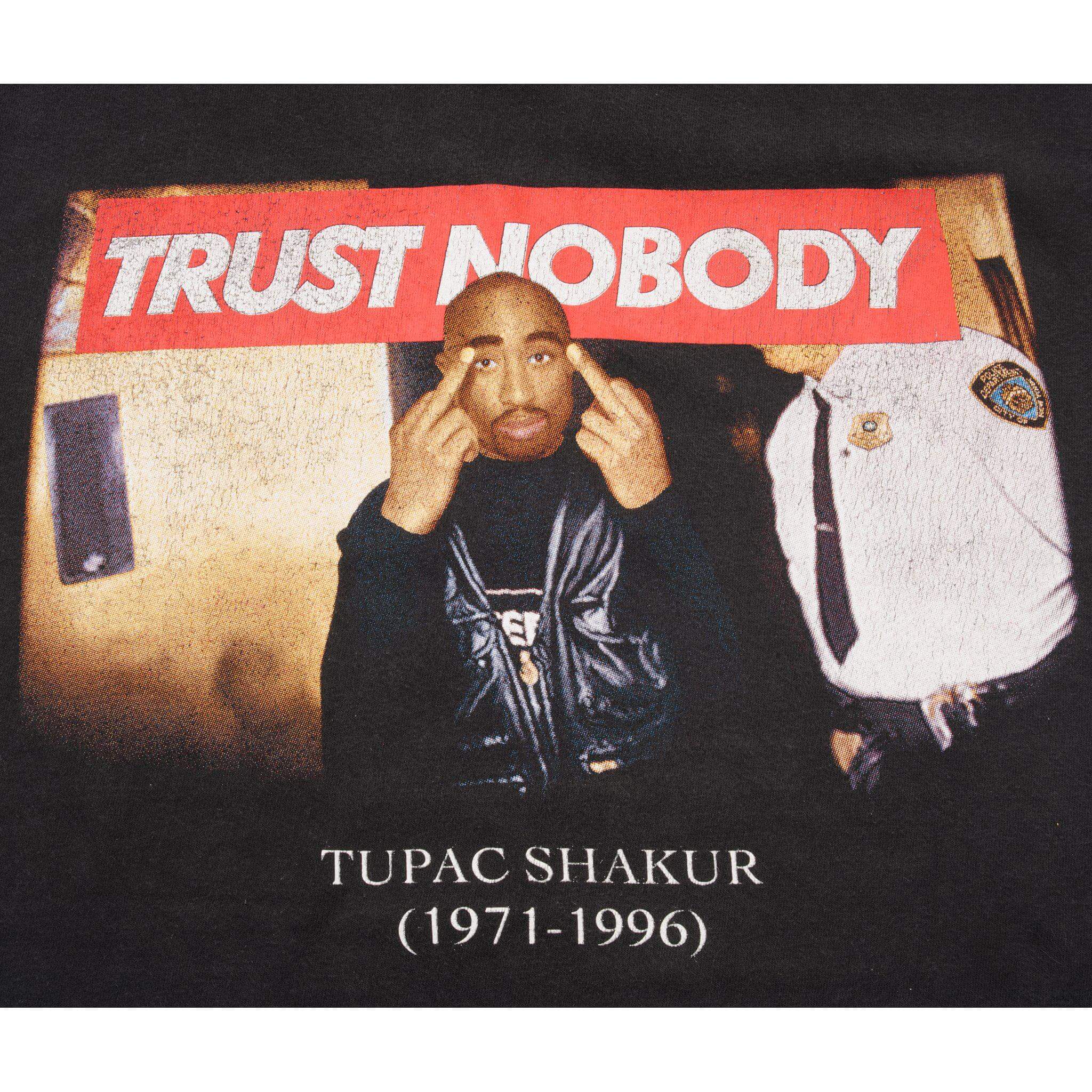 Close-up of Trust Nobody Tupac Shakur memorial front print
