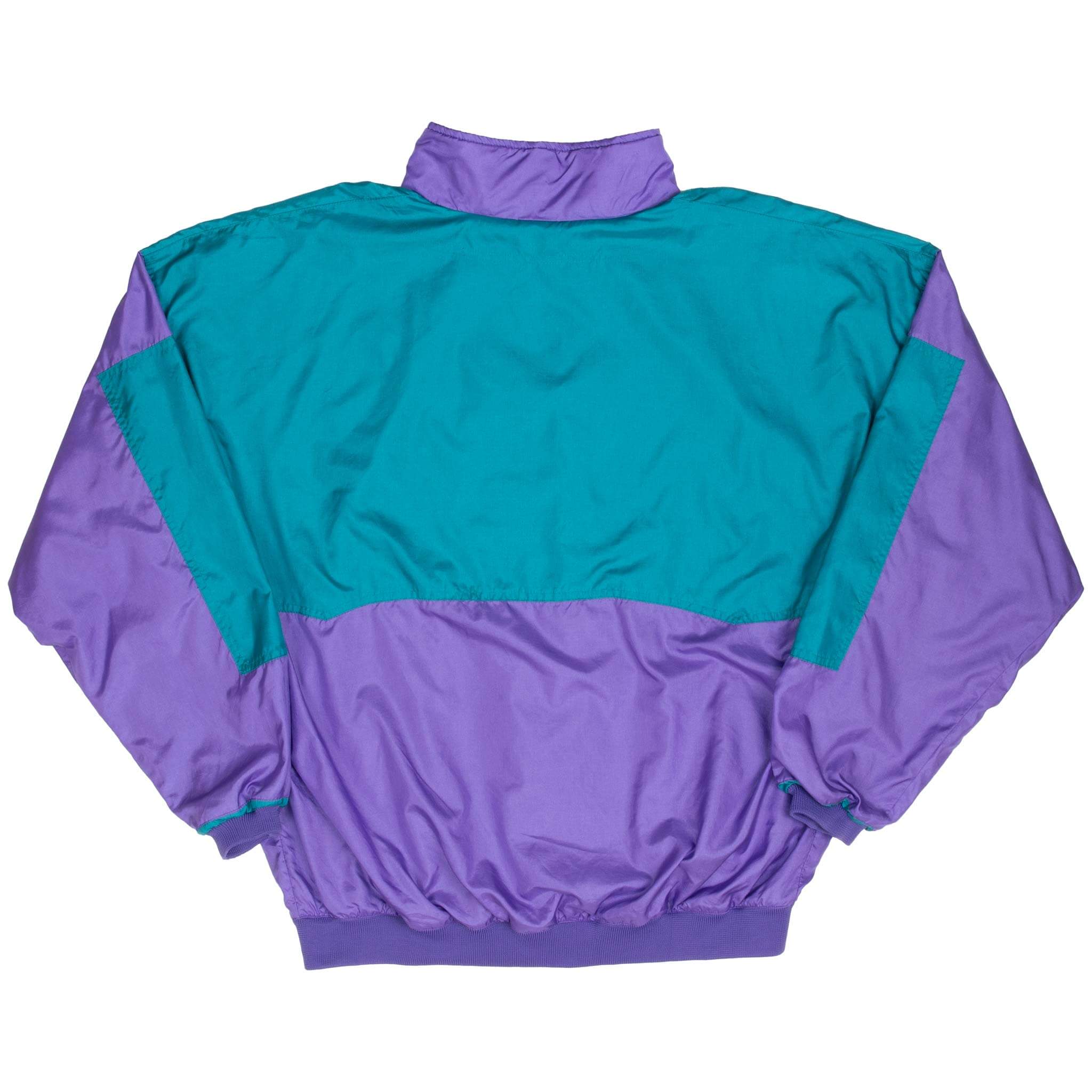 Vintage Nike Swoosh Purple And Cyan Windbreaker Jacket Late 1980S Size XL