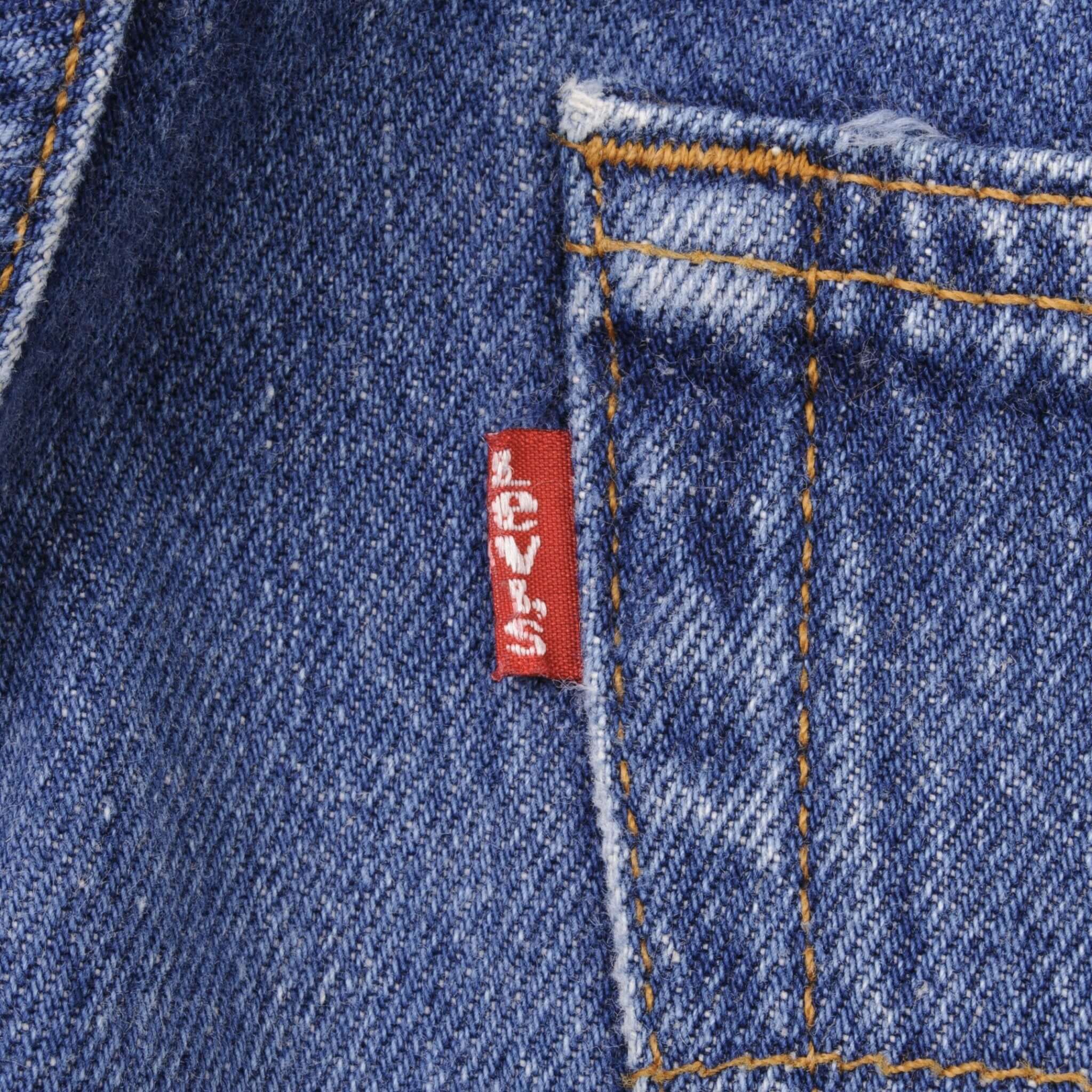 Beautiful Indigo Levis 501 Jeans 1990s Made in USA with Medium Wash Size on tag 34X34 Actual Size 34X29 1/2 Back Button #553 Not Original Hem