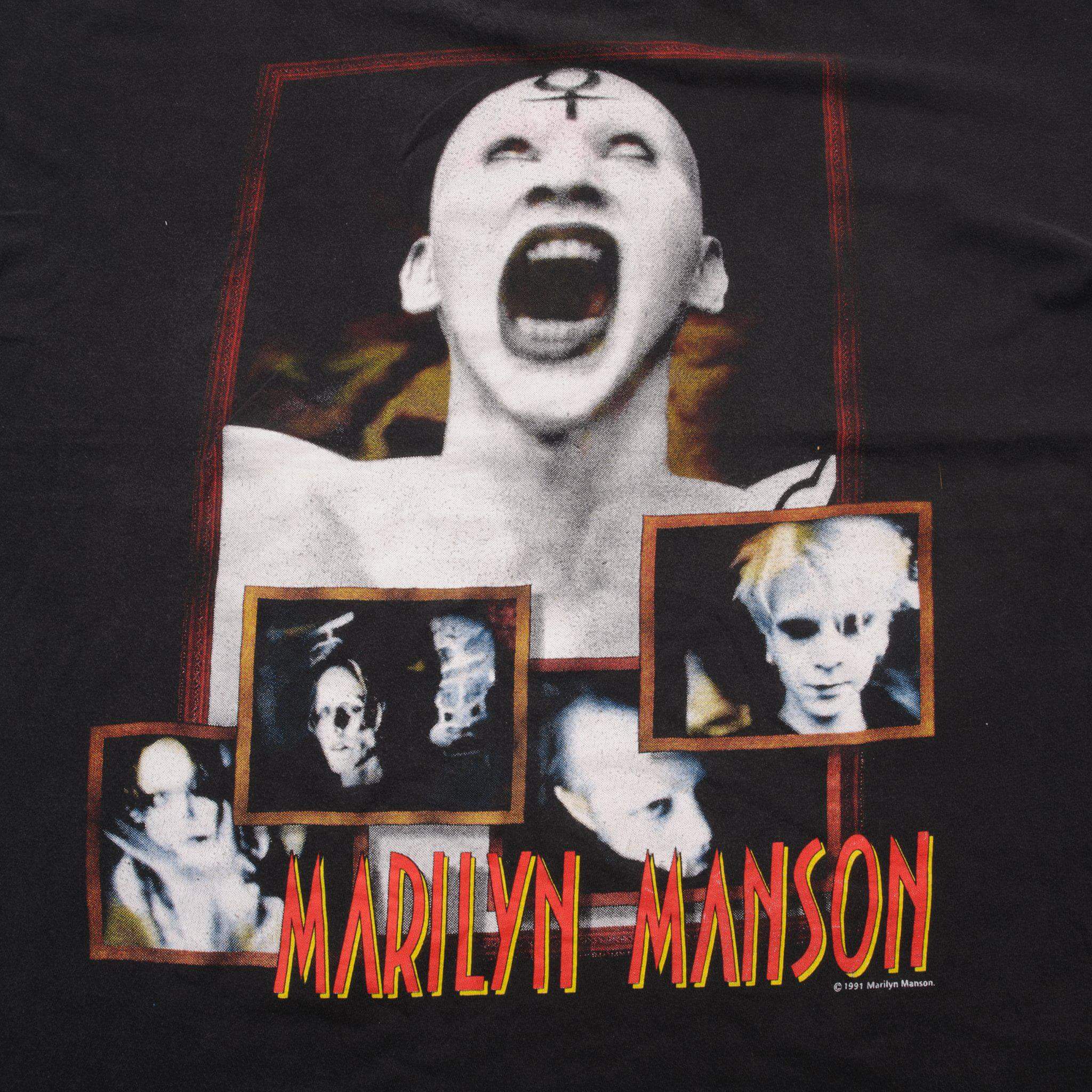 VINTAGE MARILYN MANSON TEE SHIRT 1991 SIZE LARGE