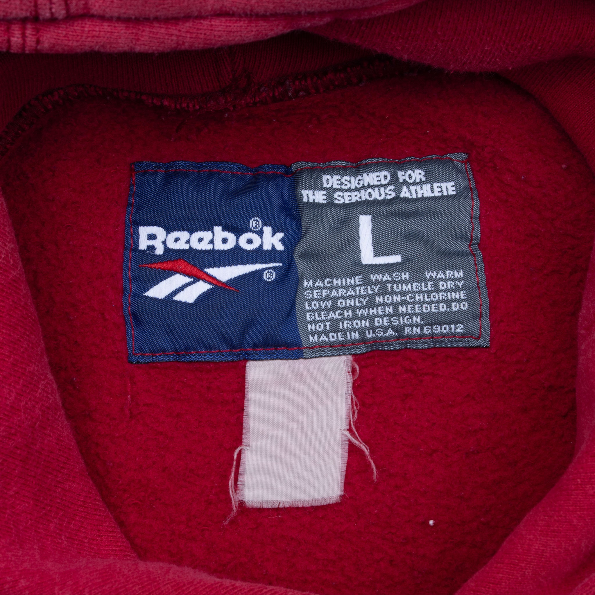 Vintage Ncaa Reebok Arkansas Basketball Hoodie Sweatshirt 1990S Size Large Made In Usa