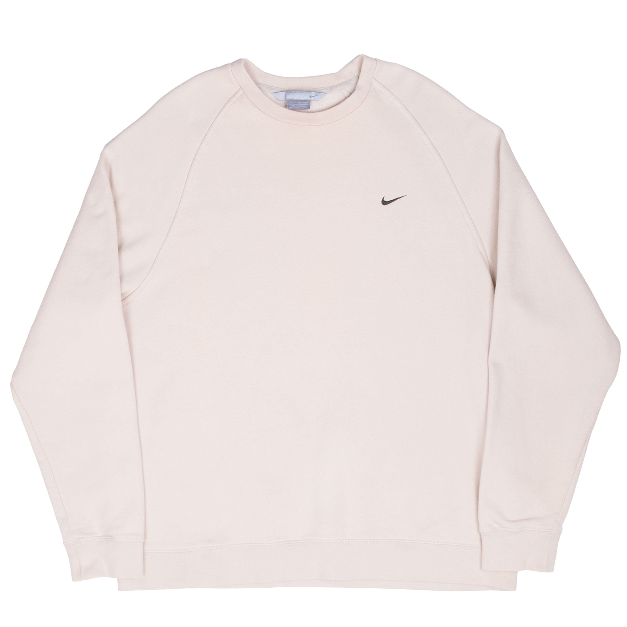 Vintage Nike Classic Swoosh Beige Sweatshirt 2000S Size XL