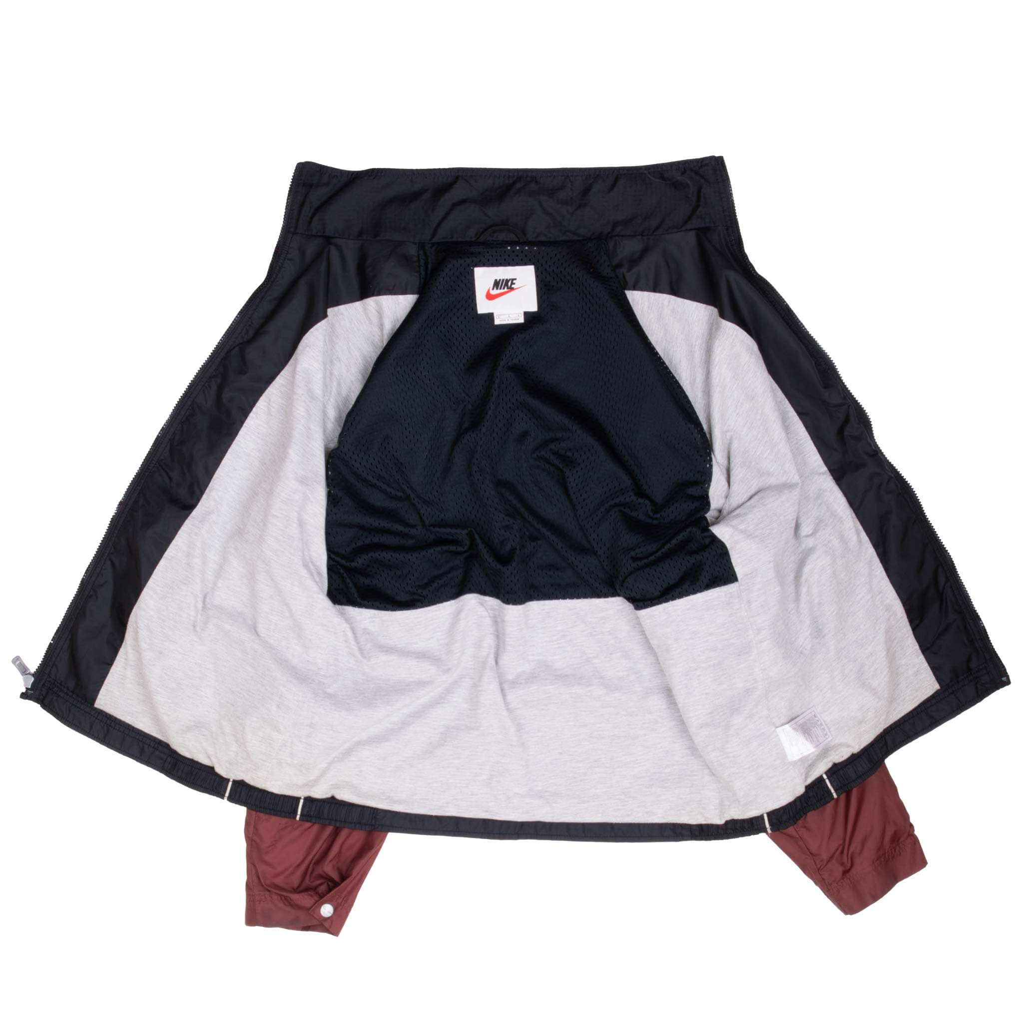 Vintage Nike Classic Swoosh Black Windbreaker Jacket 1990S Size Large