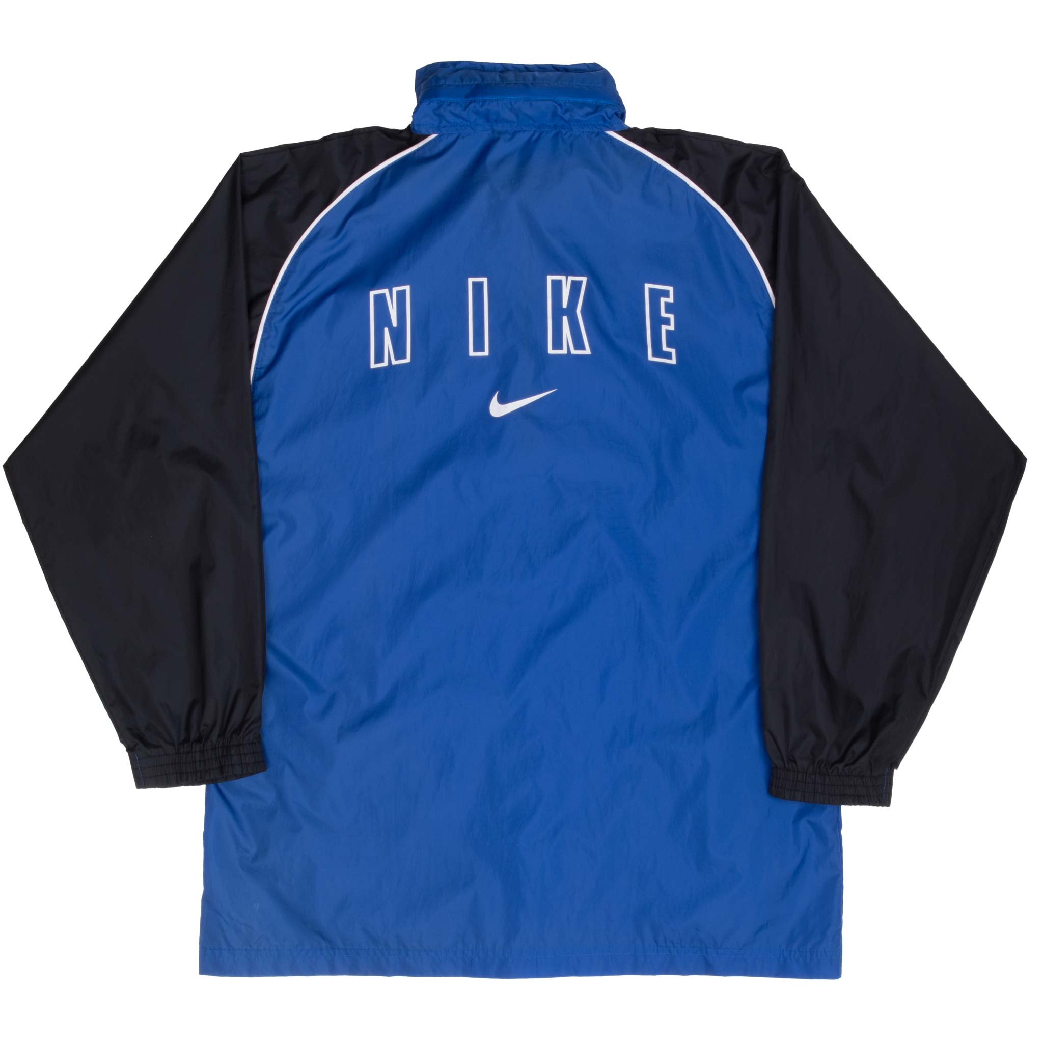 Vintage Nike Classic Swoosh Blue Pullover Windbreaker Jacket 1990S Size XL