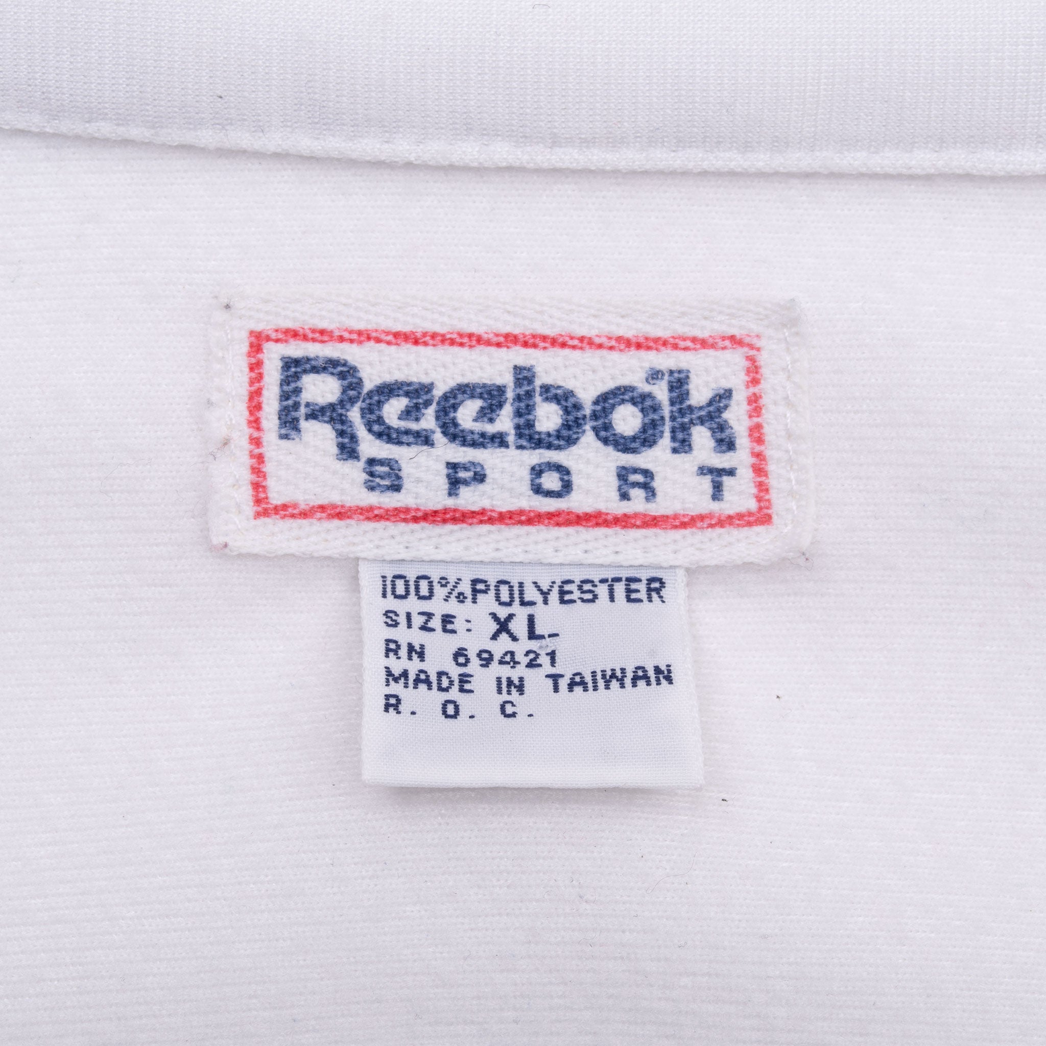 Vintage Reebok White Blue Red Tracksuit Jacket 1980S Size XL