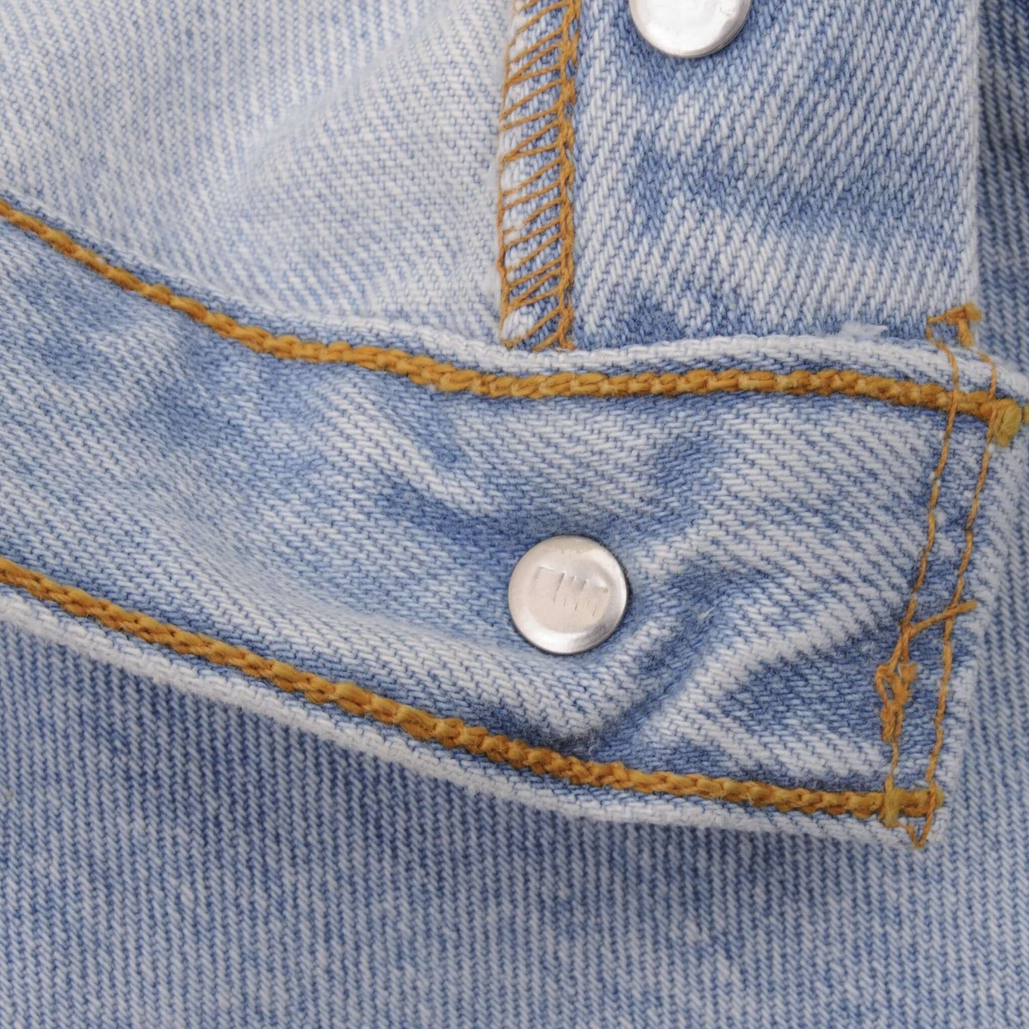 Beautiful Indigo Levis 501 Jeans 1990s Made in USA with Very Light Wash Size on tag 34X36 Back Button #511