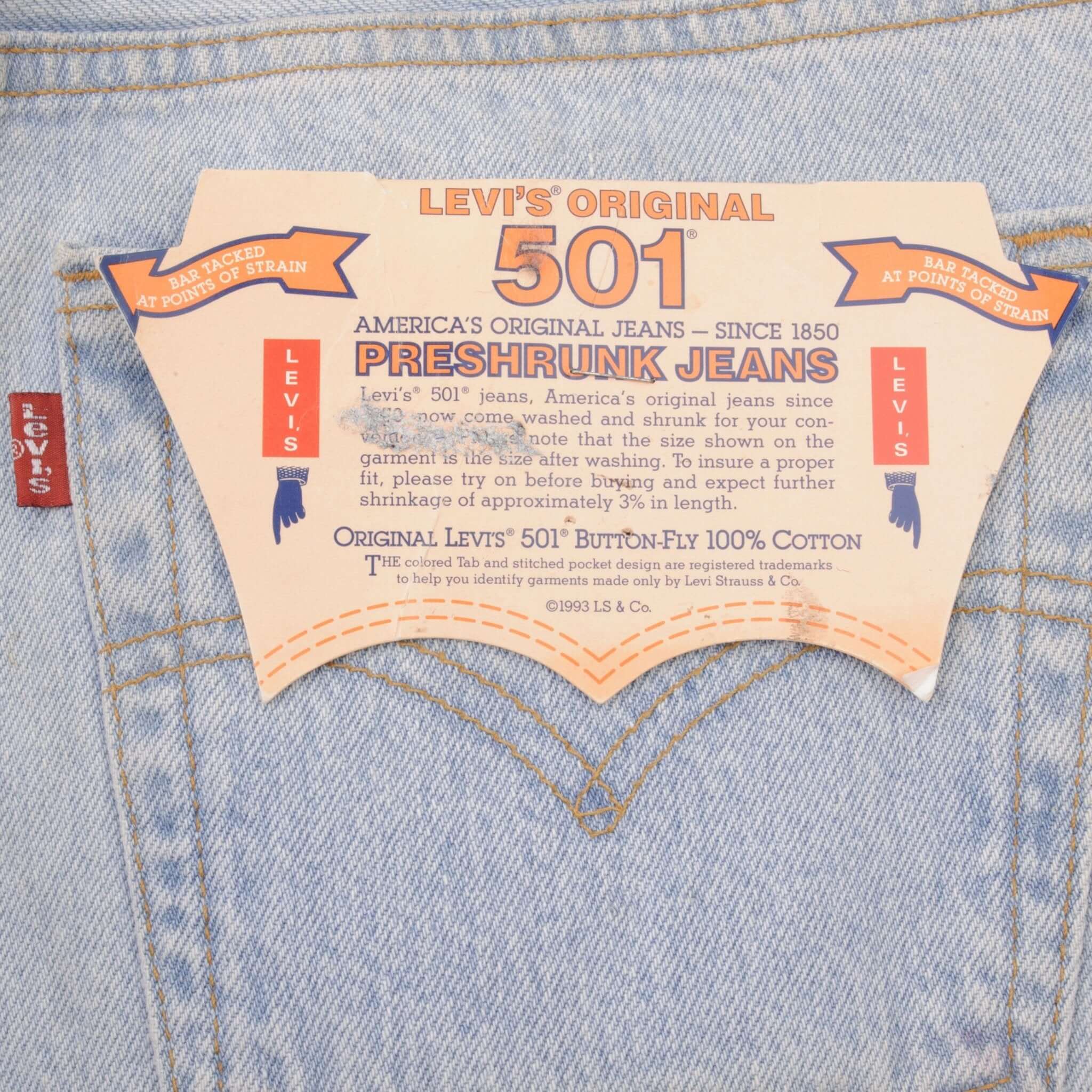 Beautiful Indigo Levis 501 Jeans 1990s Made in USA with Very Light Wash Size on tag 34X36 Back Button #511