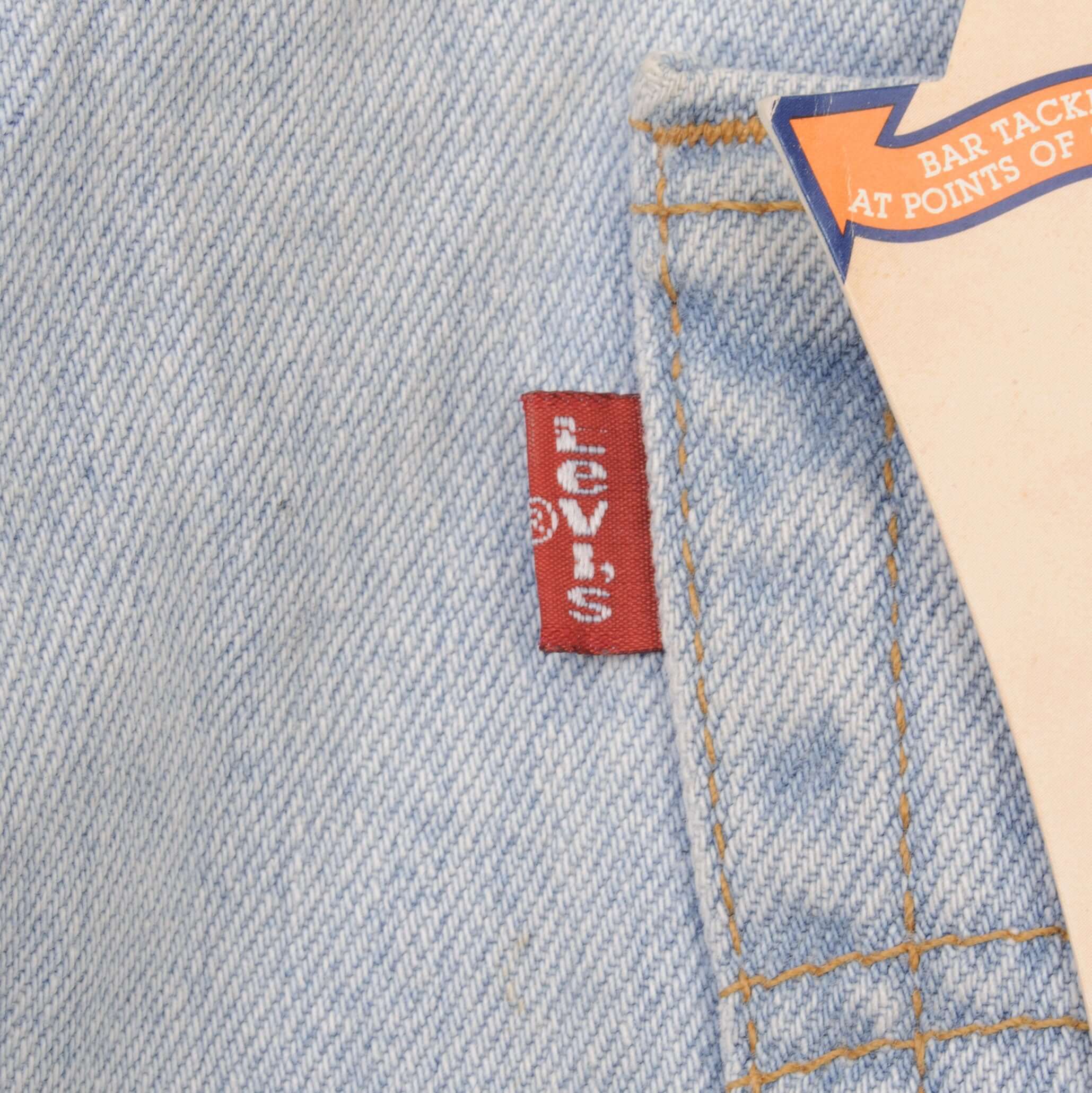 Beautiful Indigo Levis 501 Jeans 1990s Made in USA with Very Light Wash Size on tag 34X36 Back Button #511