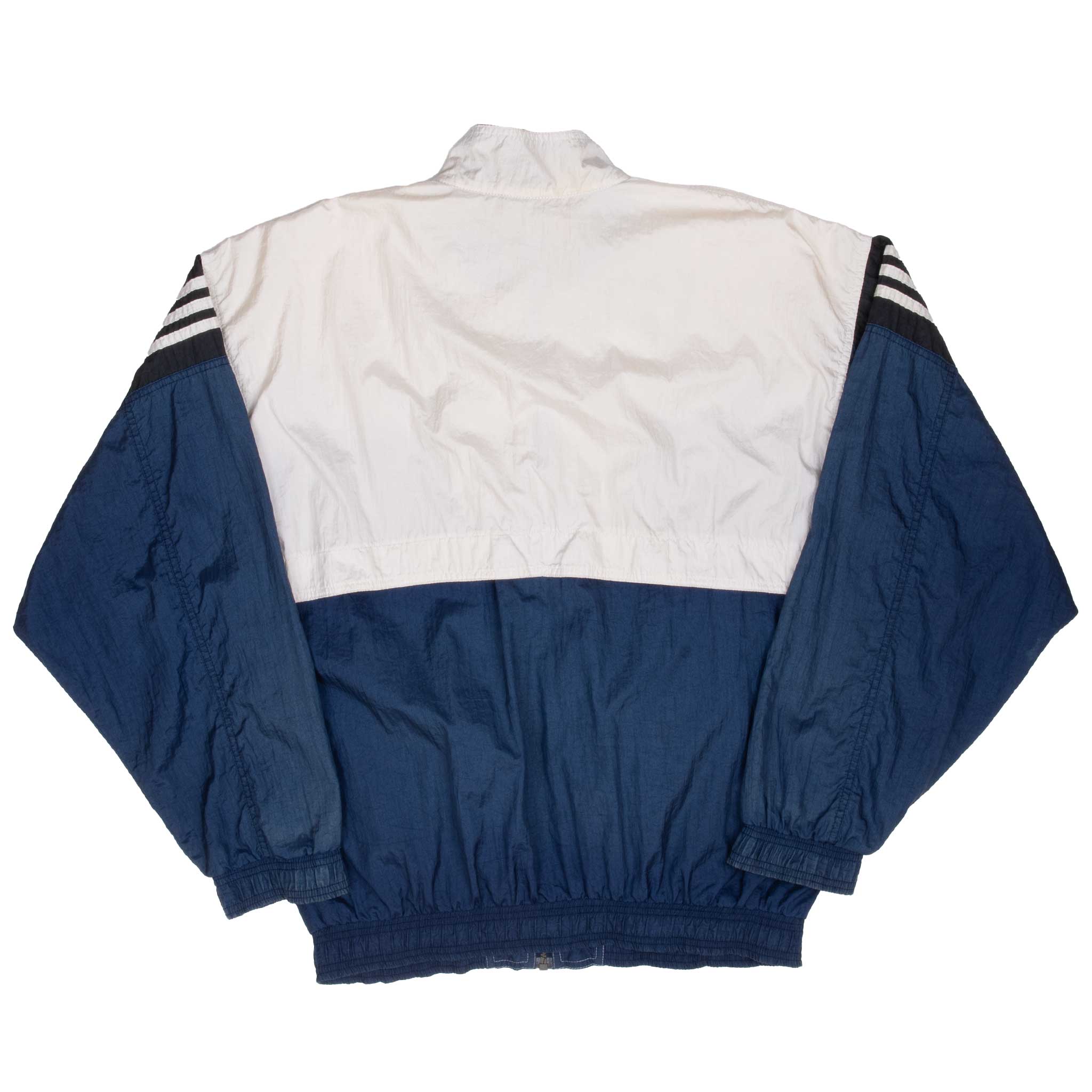 Vintage Adidas Blue & White Windbreaker Jacket 1990S Size Medium