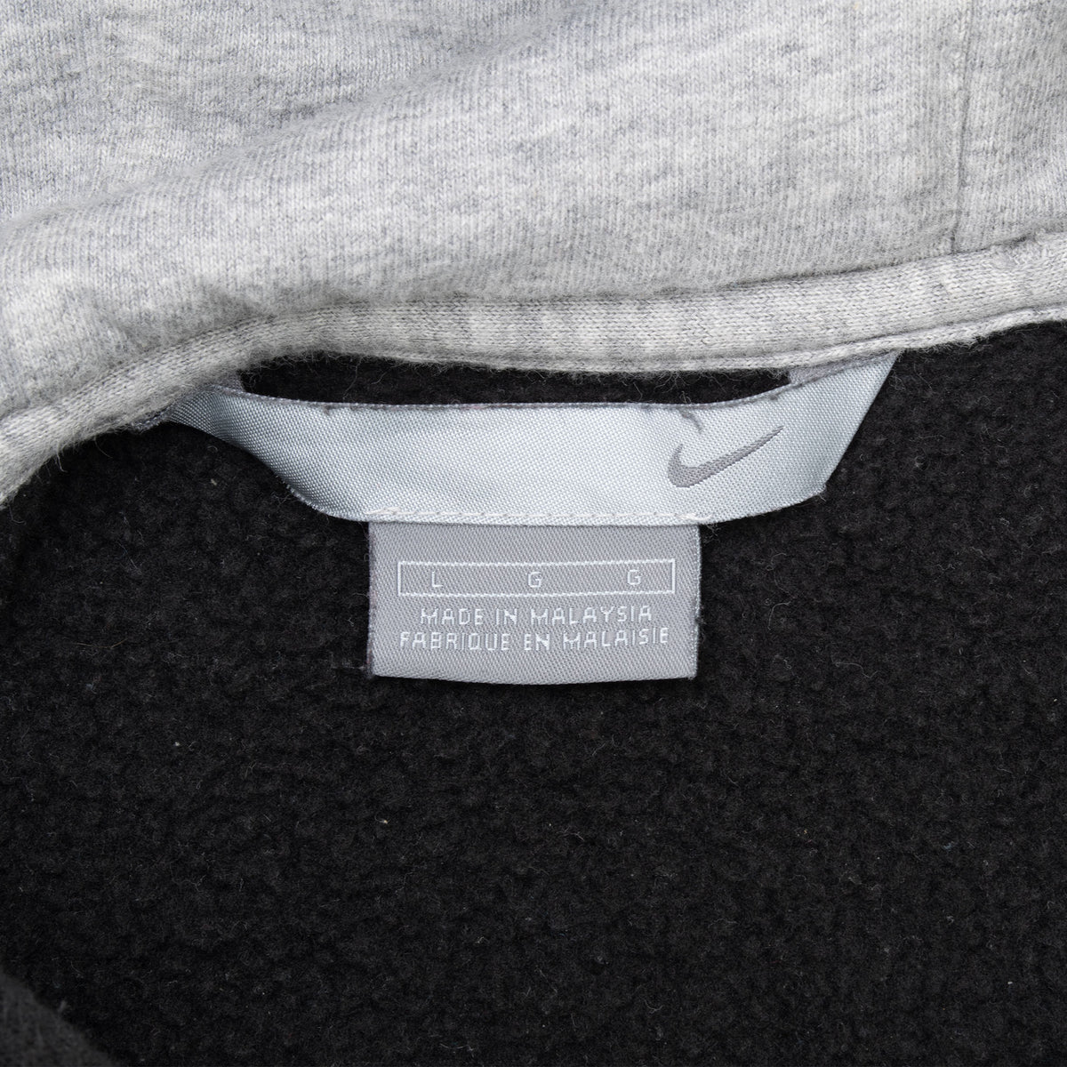 Vintage Nike Spellout Black Hoodie Sweatshirt 2000S Size Large
