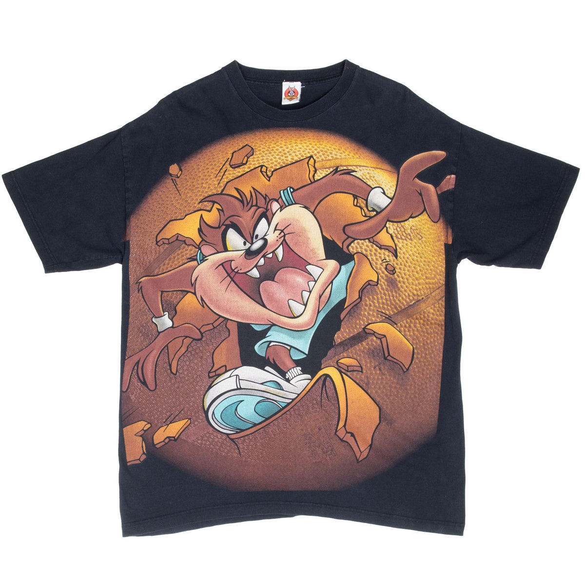 Vintage All Over Print Looney Tunes Taz Tee Shirt 1997 Size XL