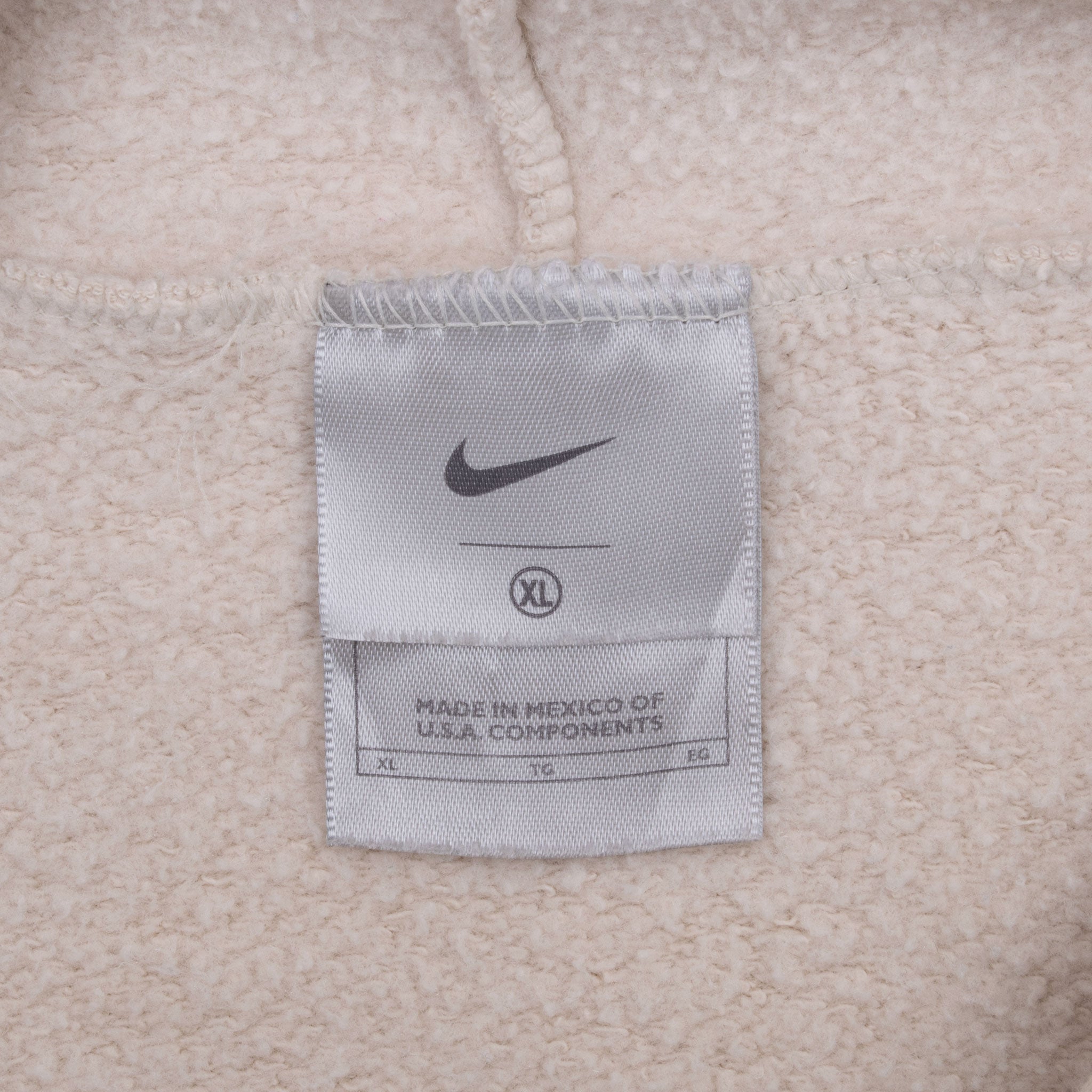 Vintage Cream Nike Middle Swoosh Travis Scott Hoodie 2000S Size XL