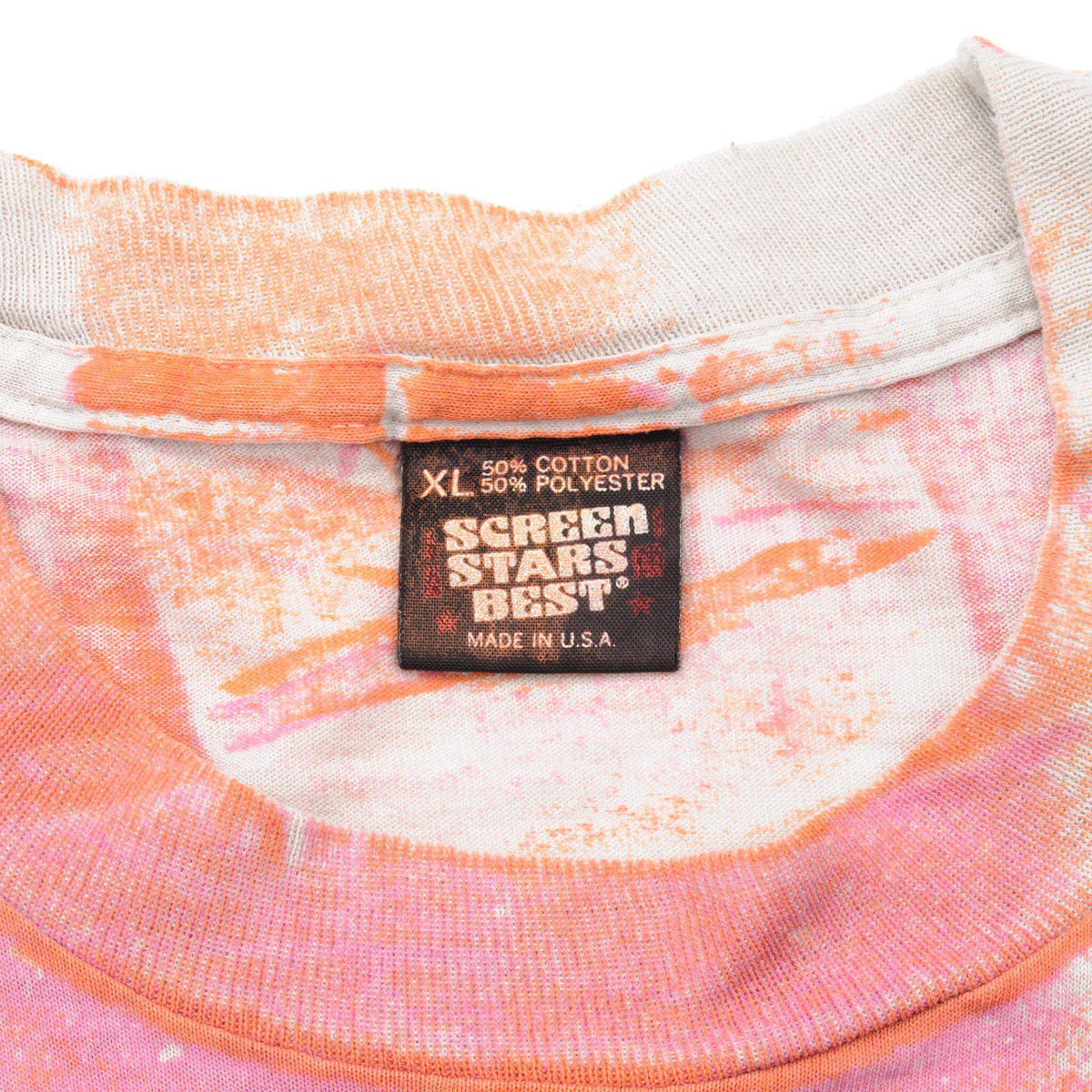 Screen Stars Best XL neck label on the Rolling Stones tie-dye T-shirt