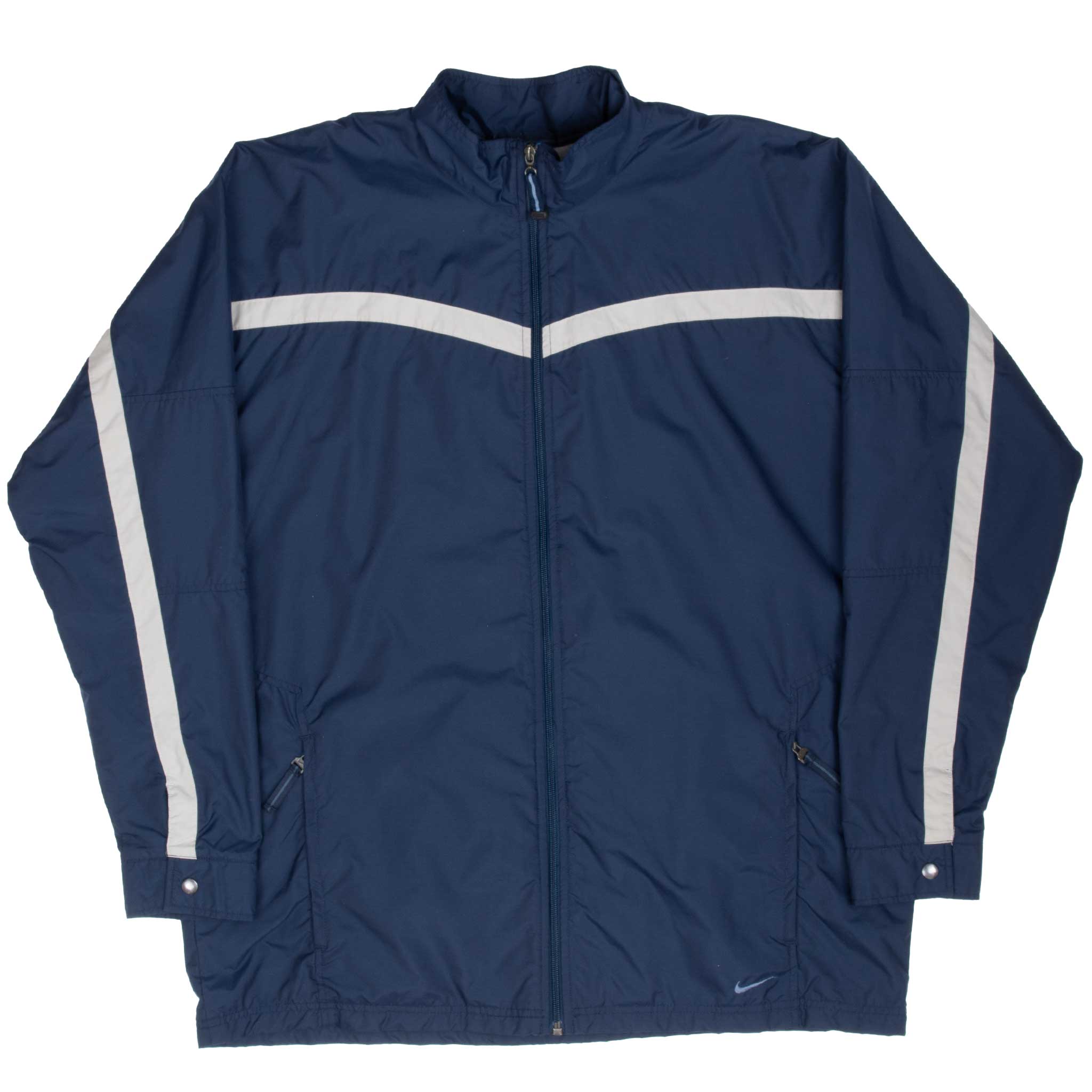 Vintage Nike Navy Blue Windbreaker Jacket 2000S Size XL