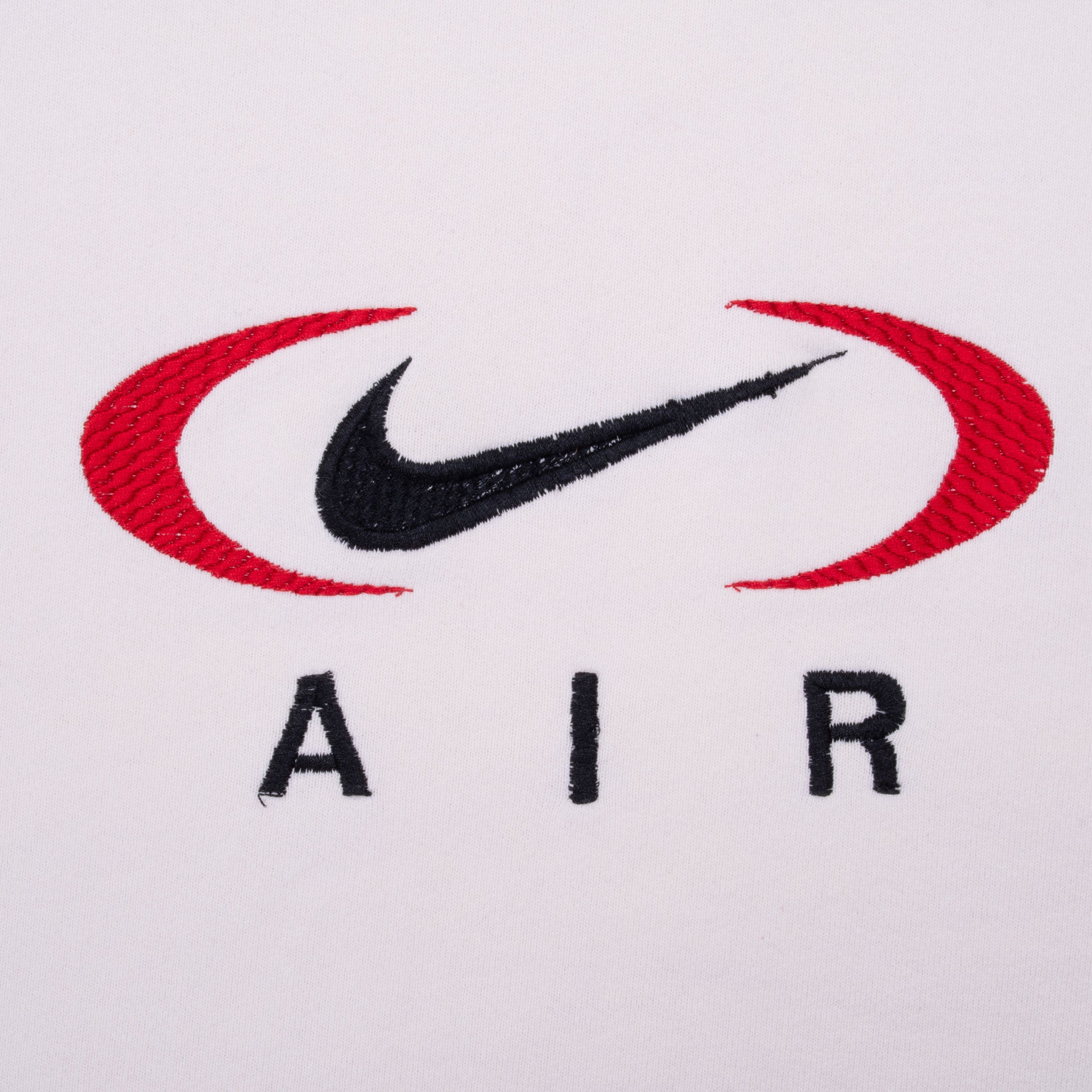 Vintage Nike Air Big Center Swoosh Cream Sweatshirt 1990S Size XL Made In Usa