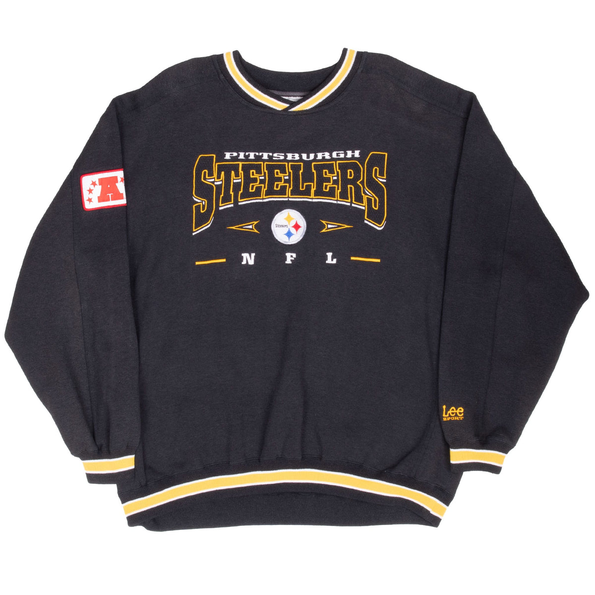 Vintage Nfl Pittsburgh Steelers Embroidered Sweatshirt 1990S Size 2XL