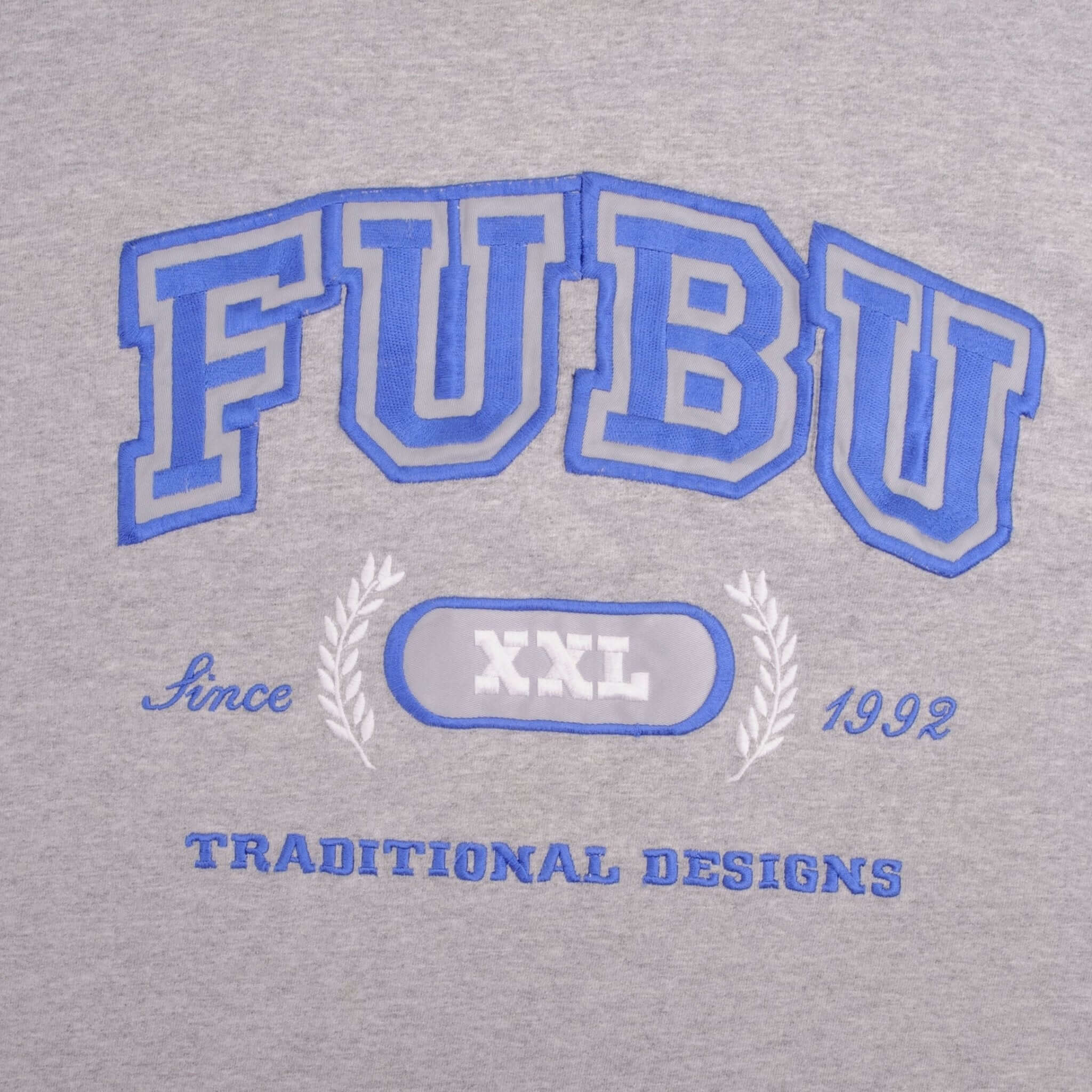 Vintage Fubu Gray Tee Shirt 2000S Size 2XL