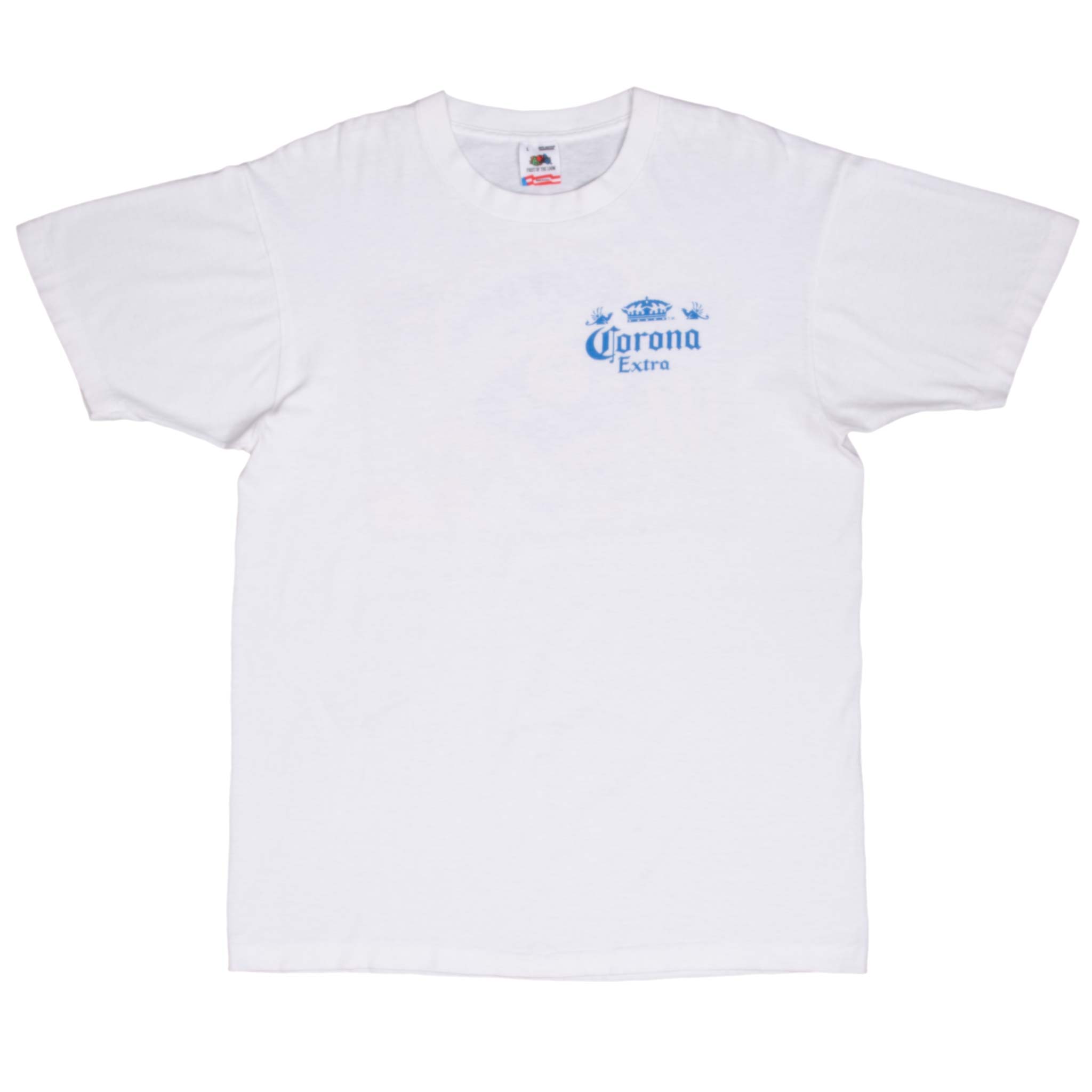 Vintage Corona Extra Hot Air Ballon Tee Shirt 1990S Size Large Made In Usa With Single Stitch Sleeves