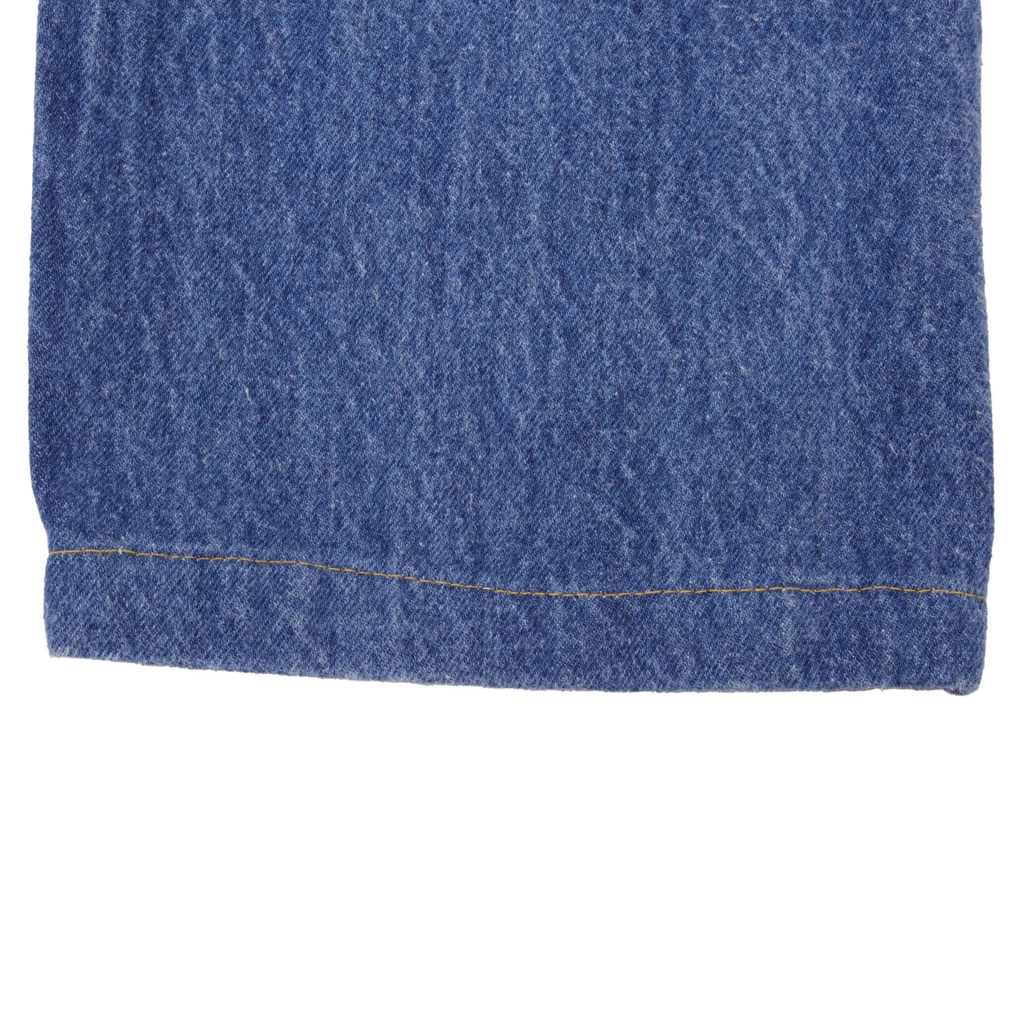 Beautiful Indigo Levis 501 Jeans 1980s Made in USA with Medium Wash Size on tag 34X30 Actual Size 32X26 Back Button #511 Not Original Hem