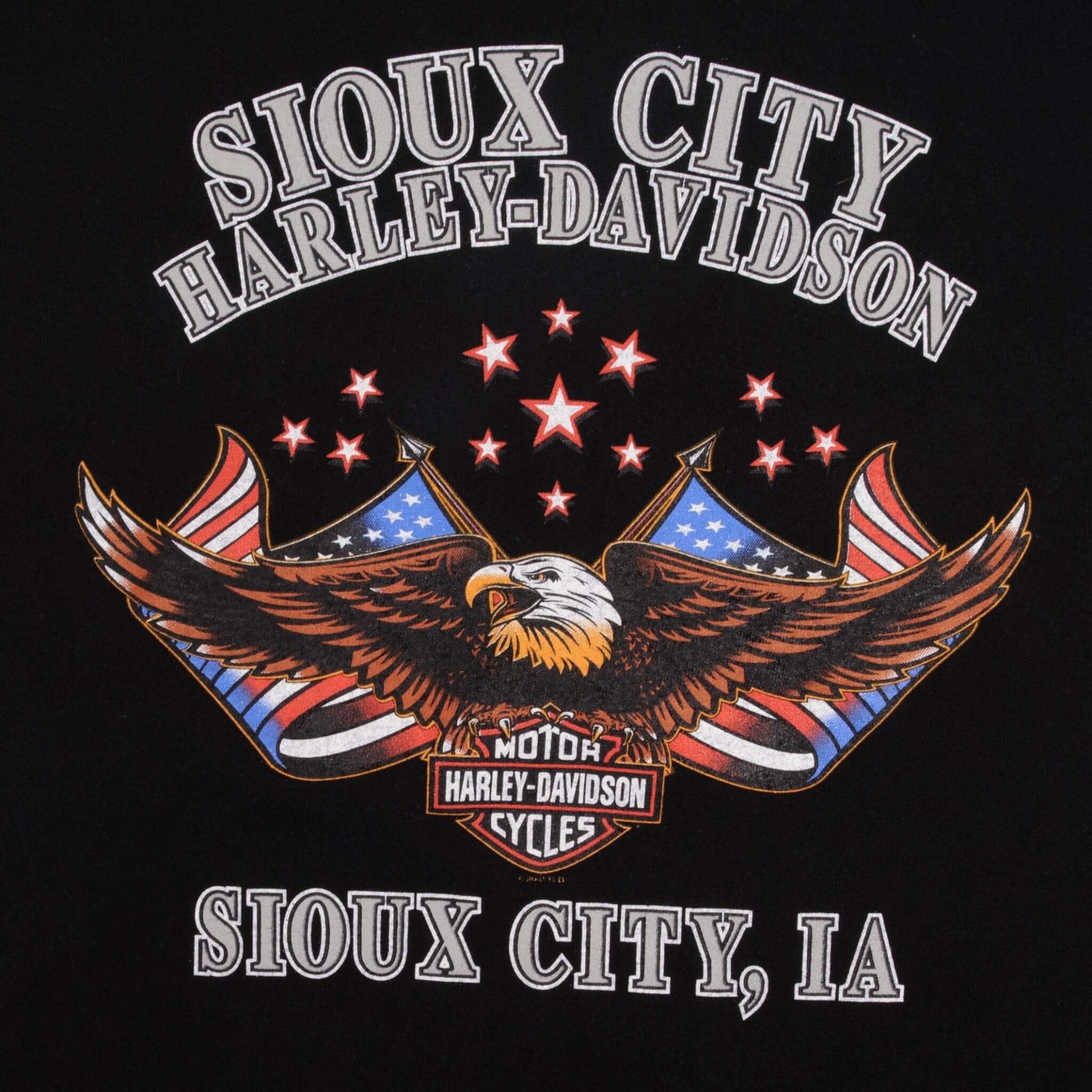 Vintage Harley Davidson Sioux City Flame Tee Shirt 2002 Size XL Made In USA