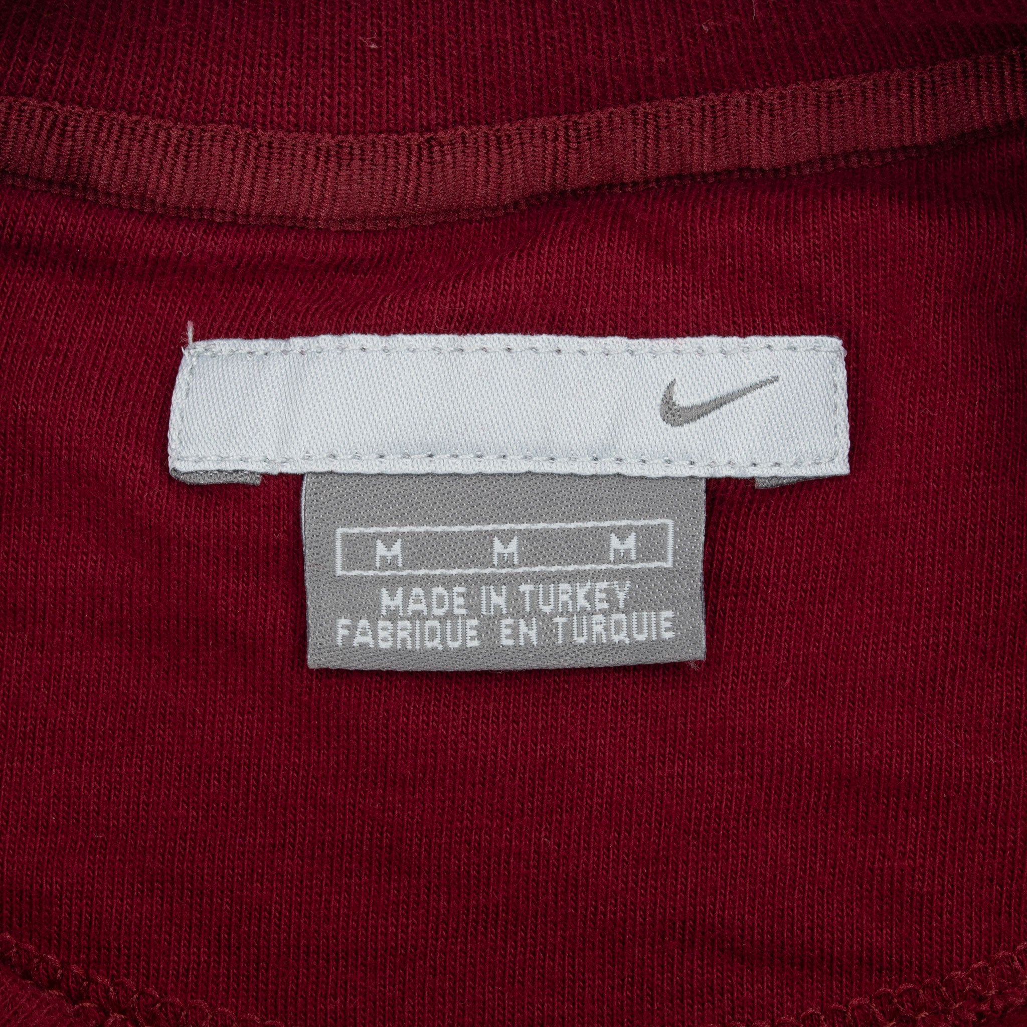 VINTAGE NIKE CLASSIC SWOOSH RED BURGUNDY SWEATSHIRT 2000S MEDIUM