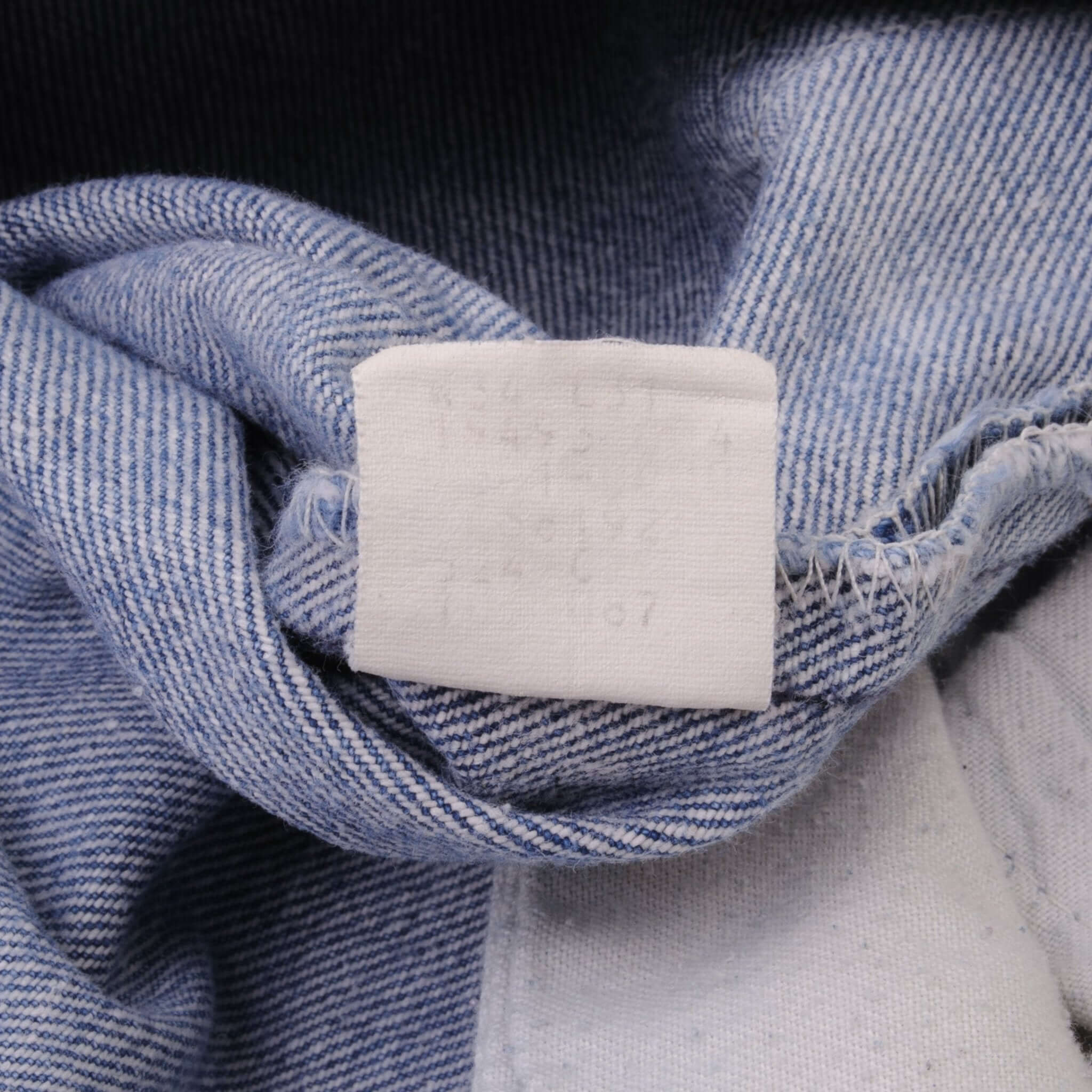 Beautiful Indigo Levis 501 Jeans 1980s Made in USA with Medium Light Wash With Light Whiskers Size on tag 34X31 Actual Size 32X29 Back Button #524