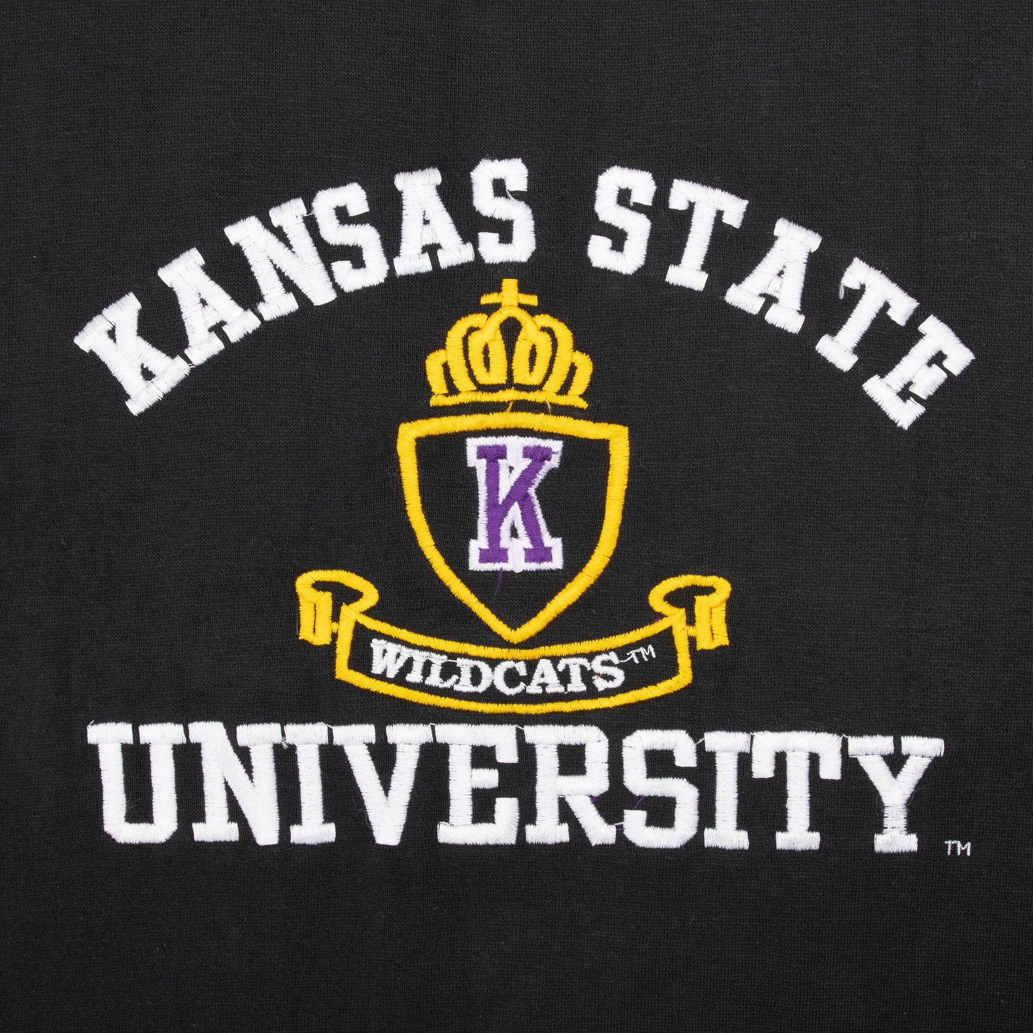 Vintage Ncaa Kansas State Wildcats Black Sweatshirt 1990S Size Large