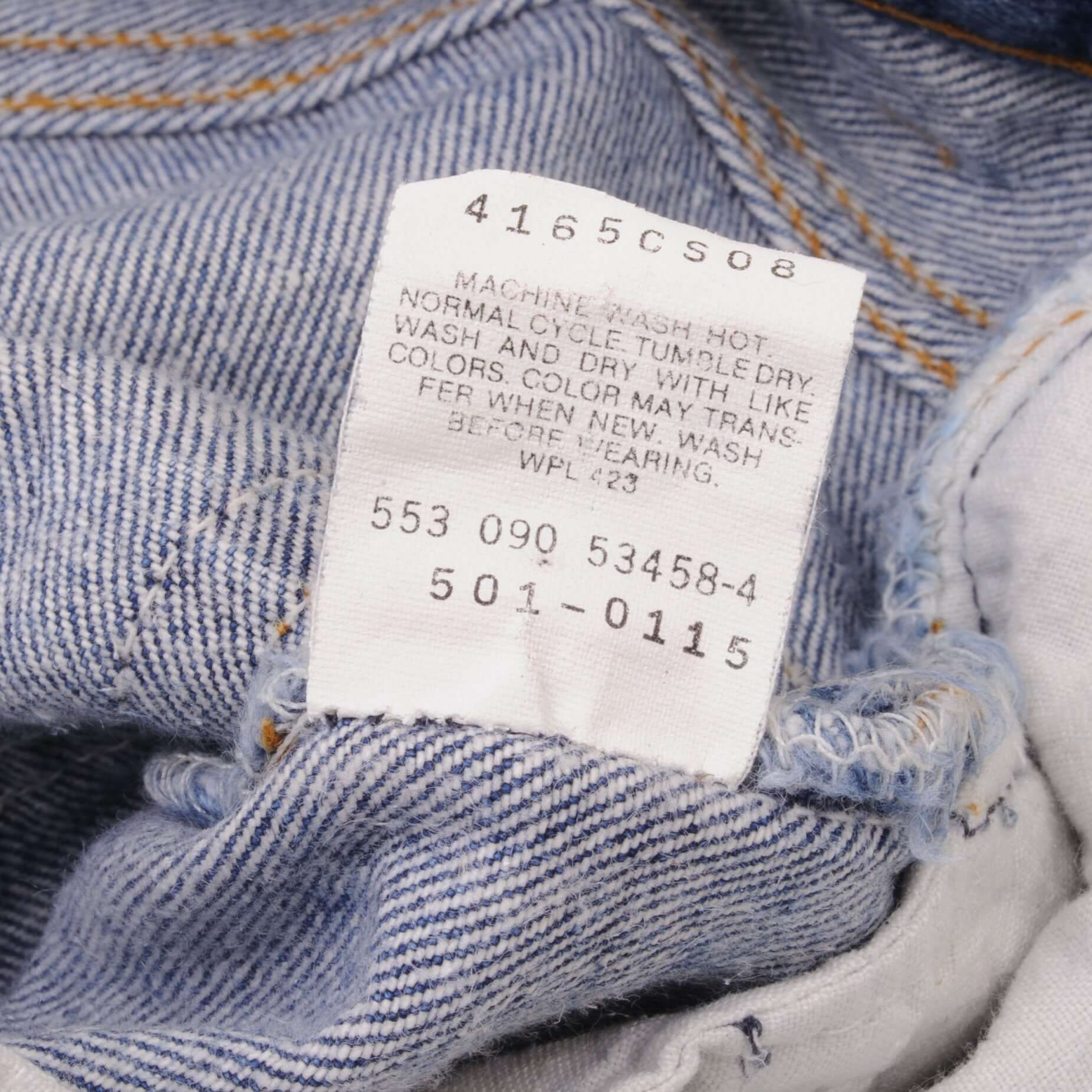 Beautiful Indigo Levis 501 Jeans 1980s Made in USA with Medium Wash Size on tag 34X34 Actual Size 33X29 Back Button #553