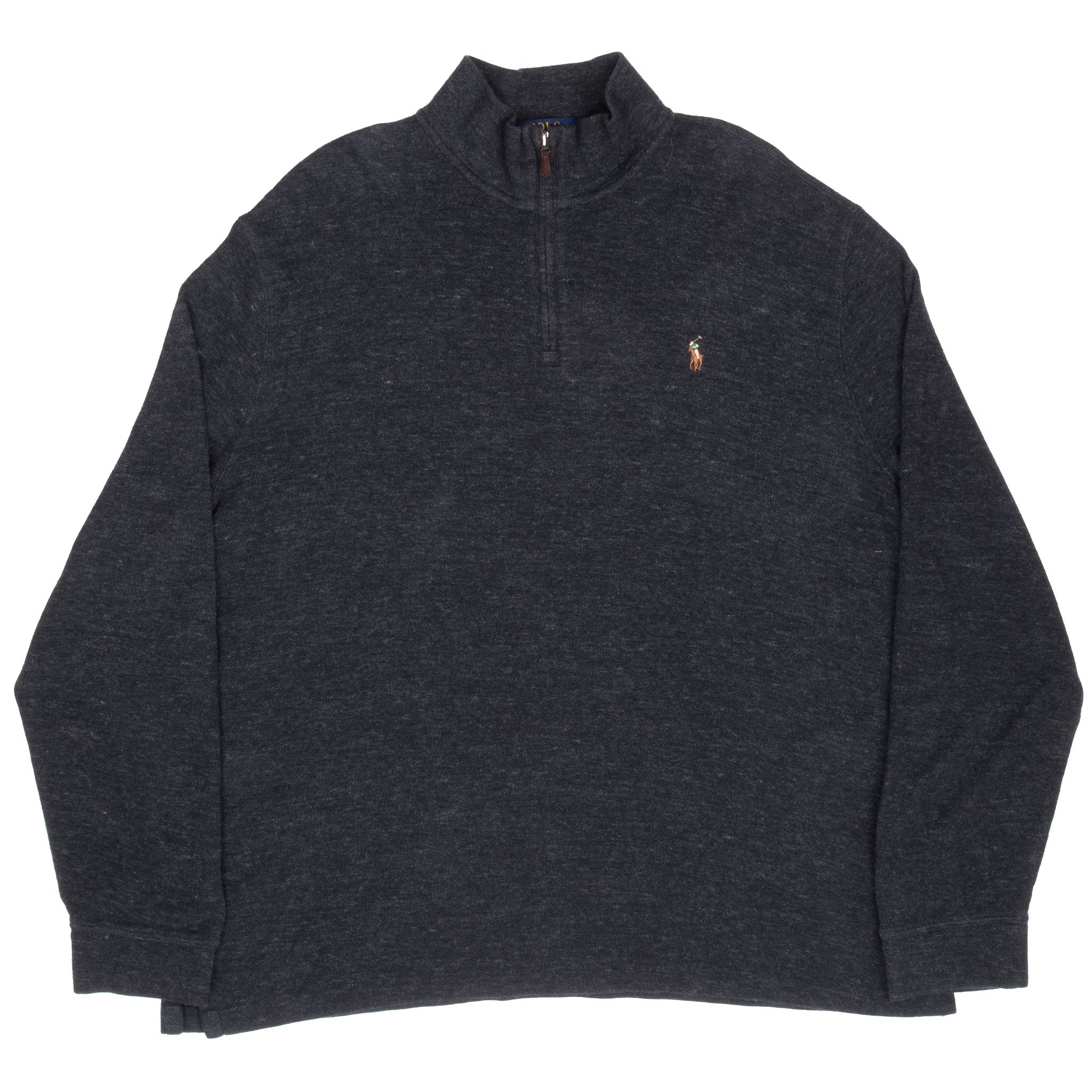Polo Ralph Lauren Dark Grey Quarter 1/4 Zip Sweater Size XL