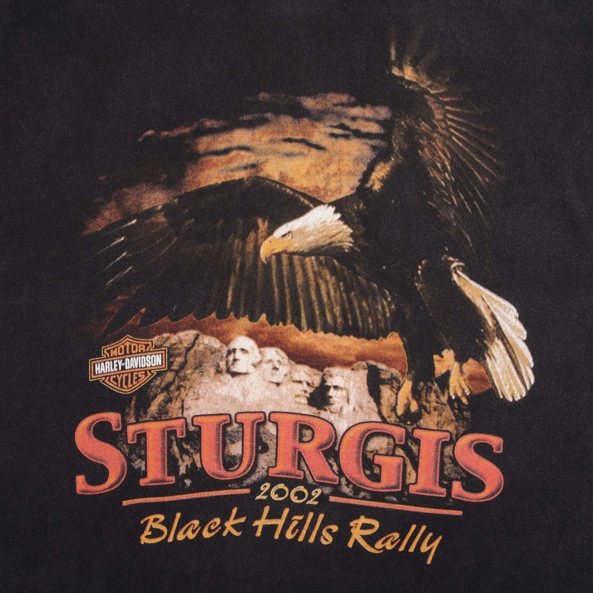 Vintage Harley Davidson Sturgis Black Hills Rally Tee Shirt 2002 Size XL Made In Usa