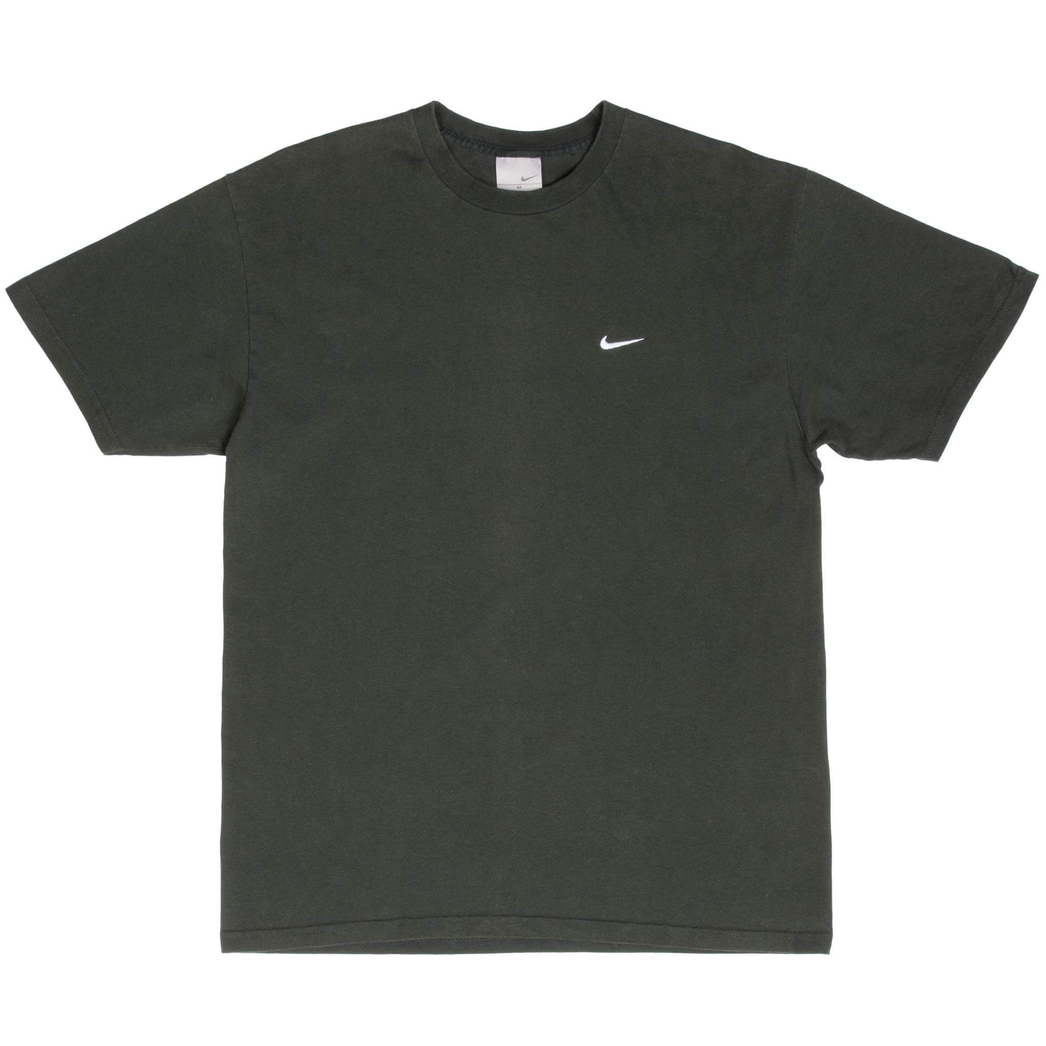 Vintage Nike Small Swoosh Embroidered Green Tee Shirt 2000S Size Medium