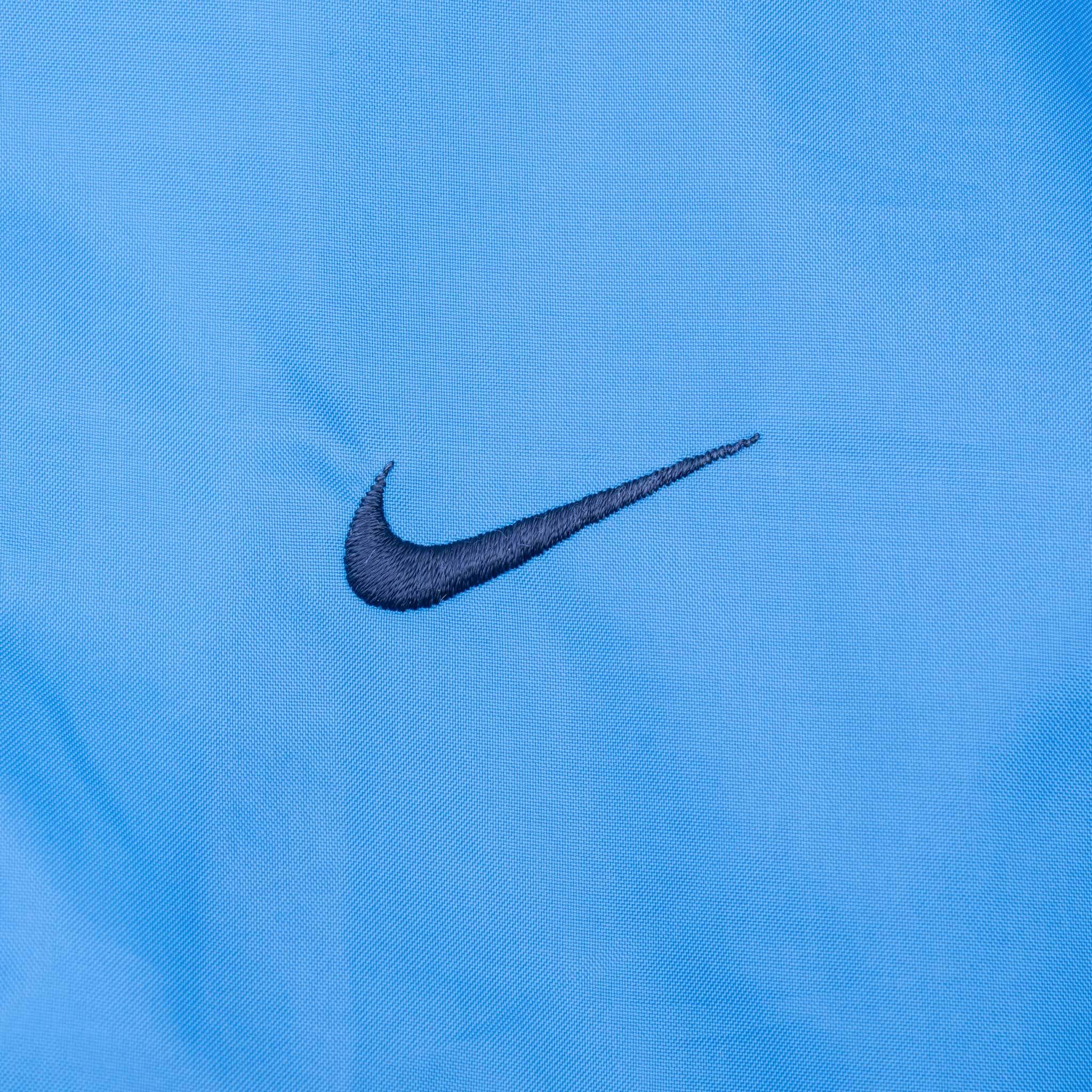 Vintage Nike Classic Swoosh Blue Windbreaker Jacket 1990S Size 2XL