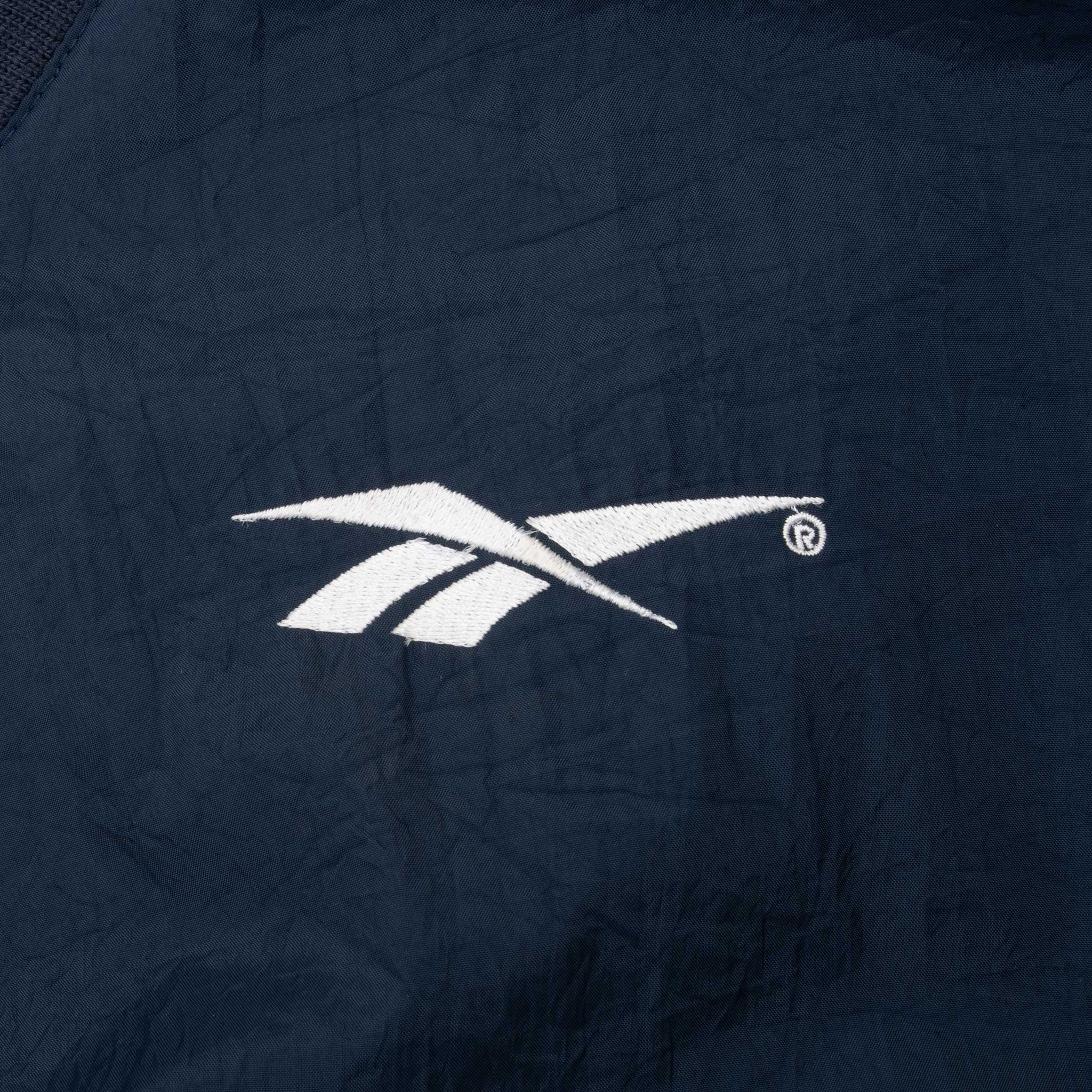 Vintage Reebok Blue Pullover Windbreaker Jacket 1990S Size XL