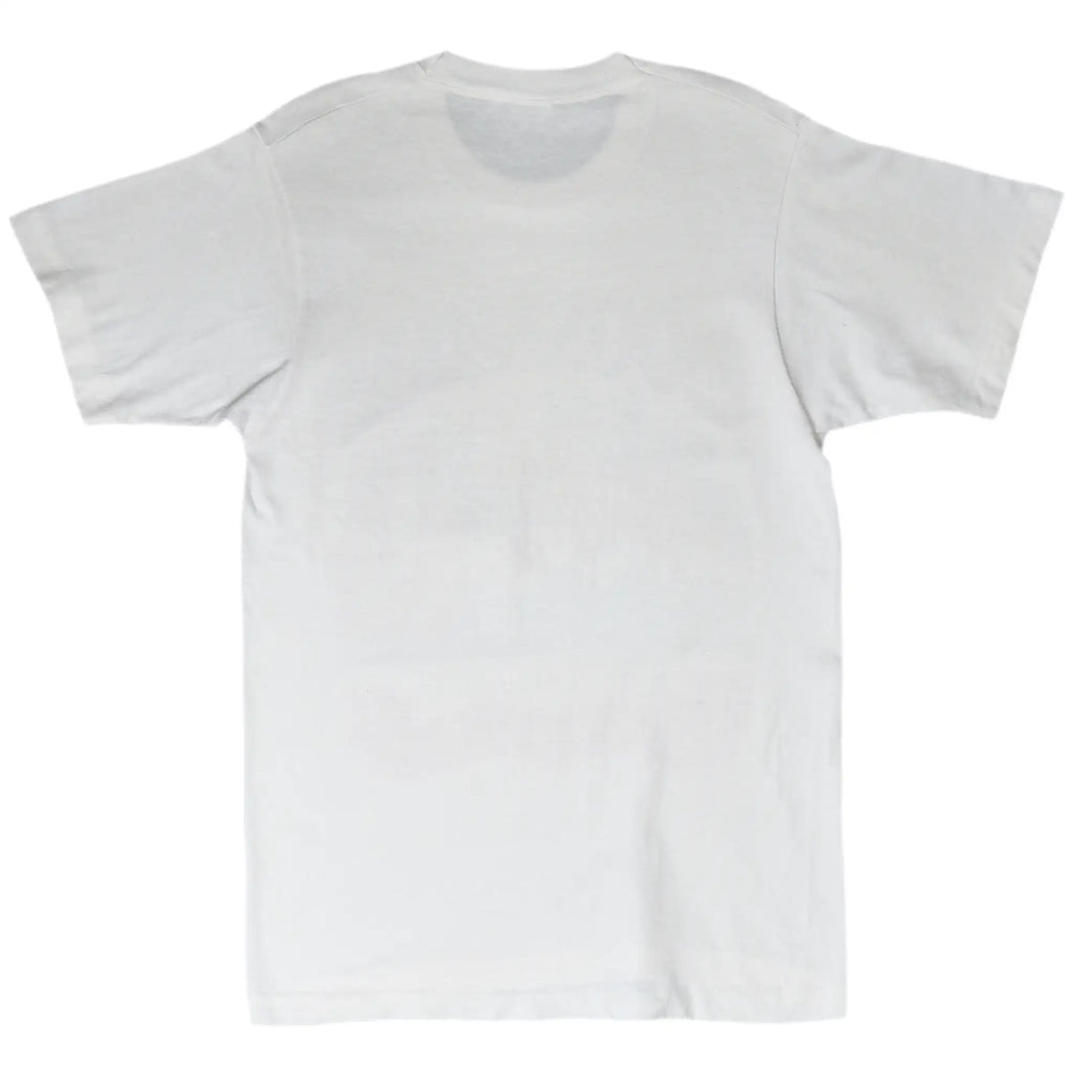 Plain back of white short-sleeve T-shirt