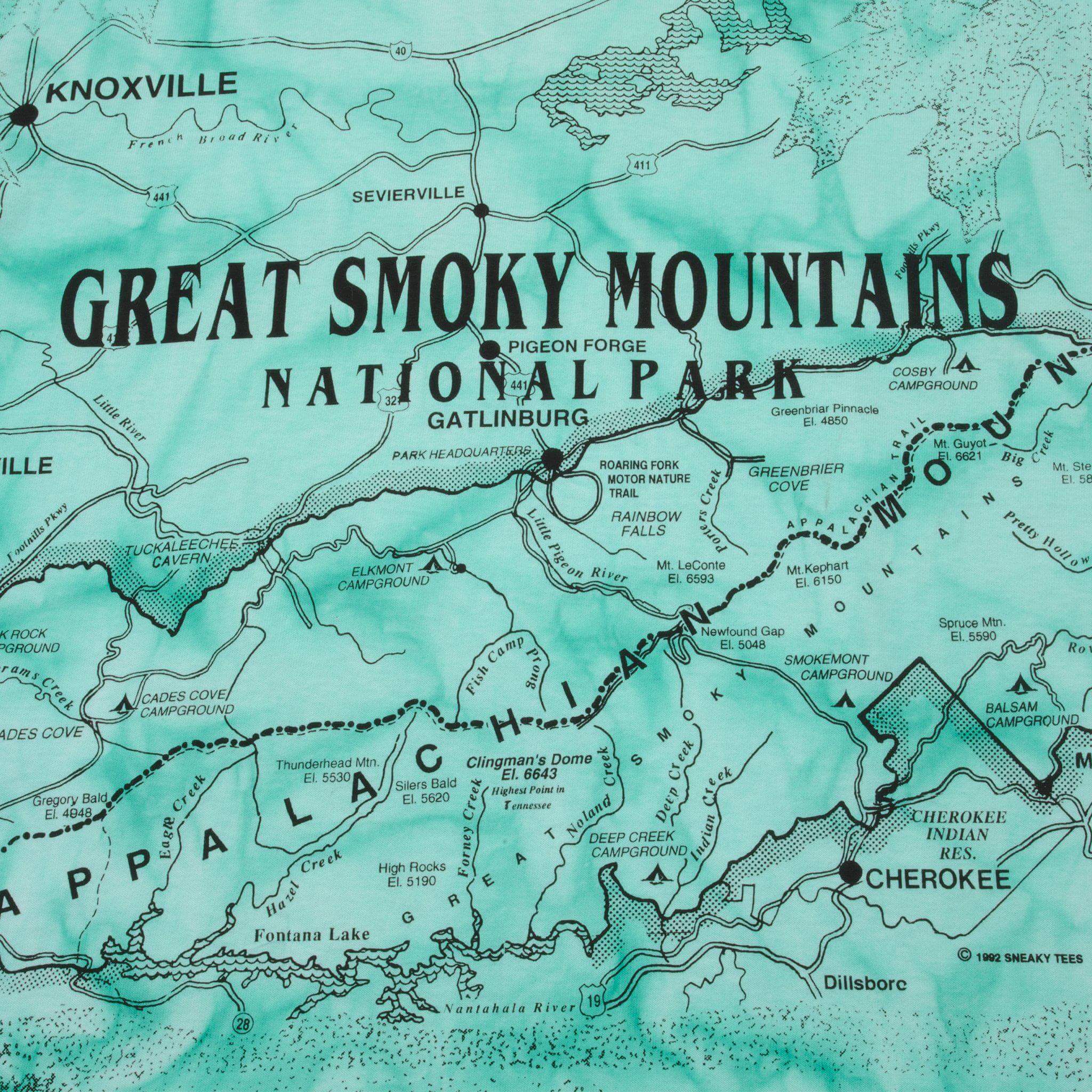 VINTAGE GREAT SMOKY MOUNTAINS NATIONAL PARK TEE SHIRT 1992 MEDIUM MADE IN USA