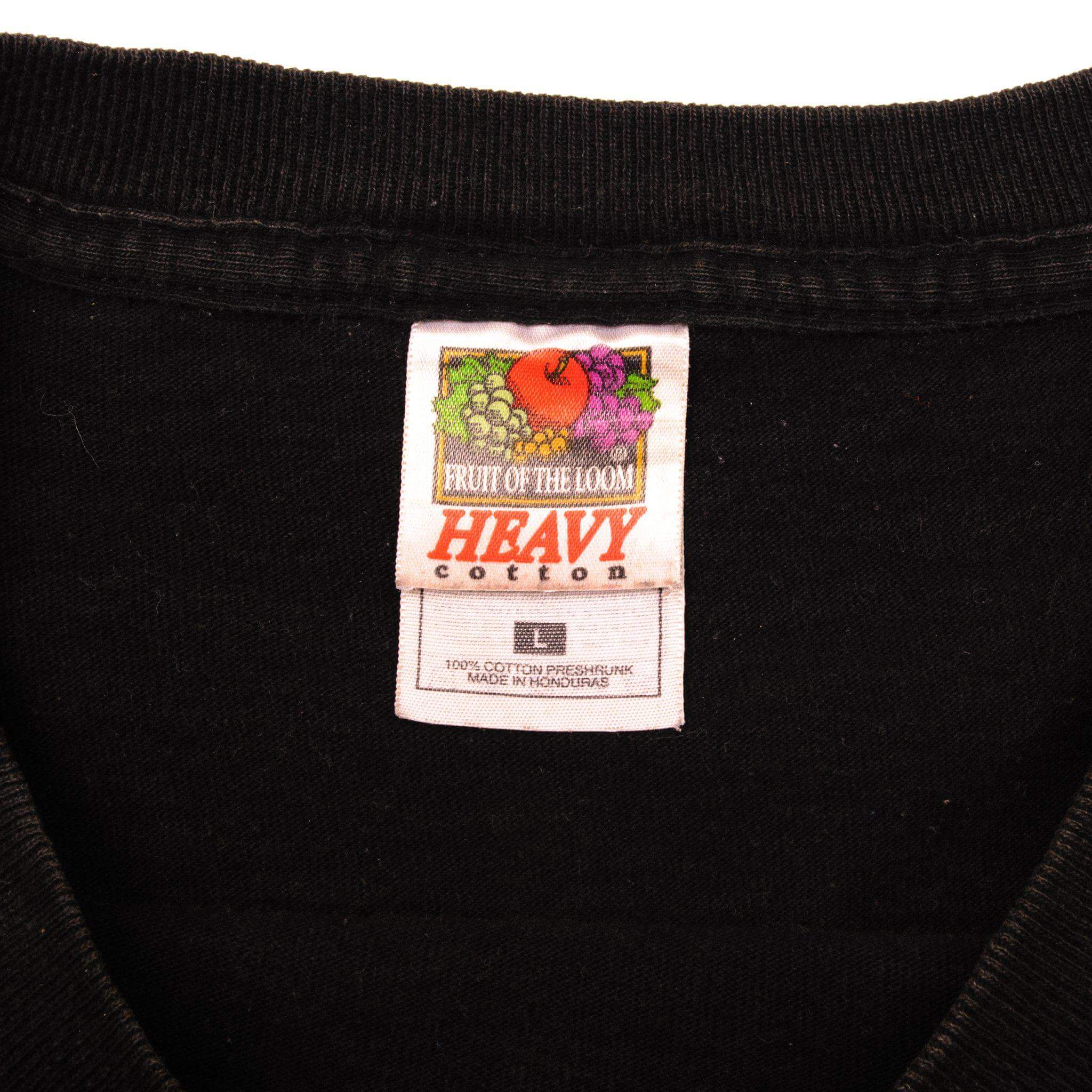 Vintage Label Tag Fruit of the Loom Heavy Cotton 1997 90s 1990s