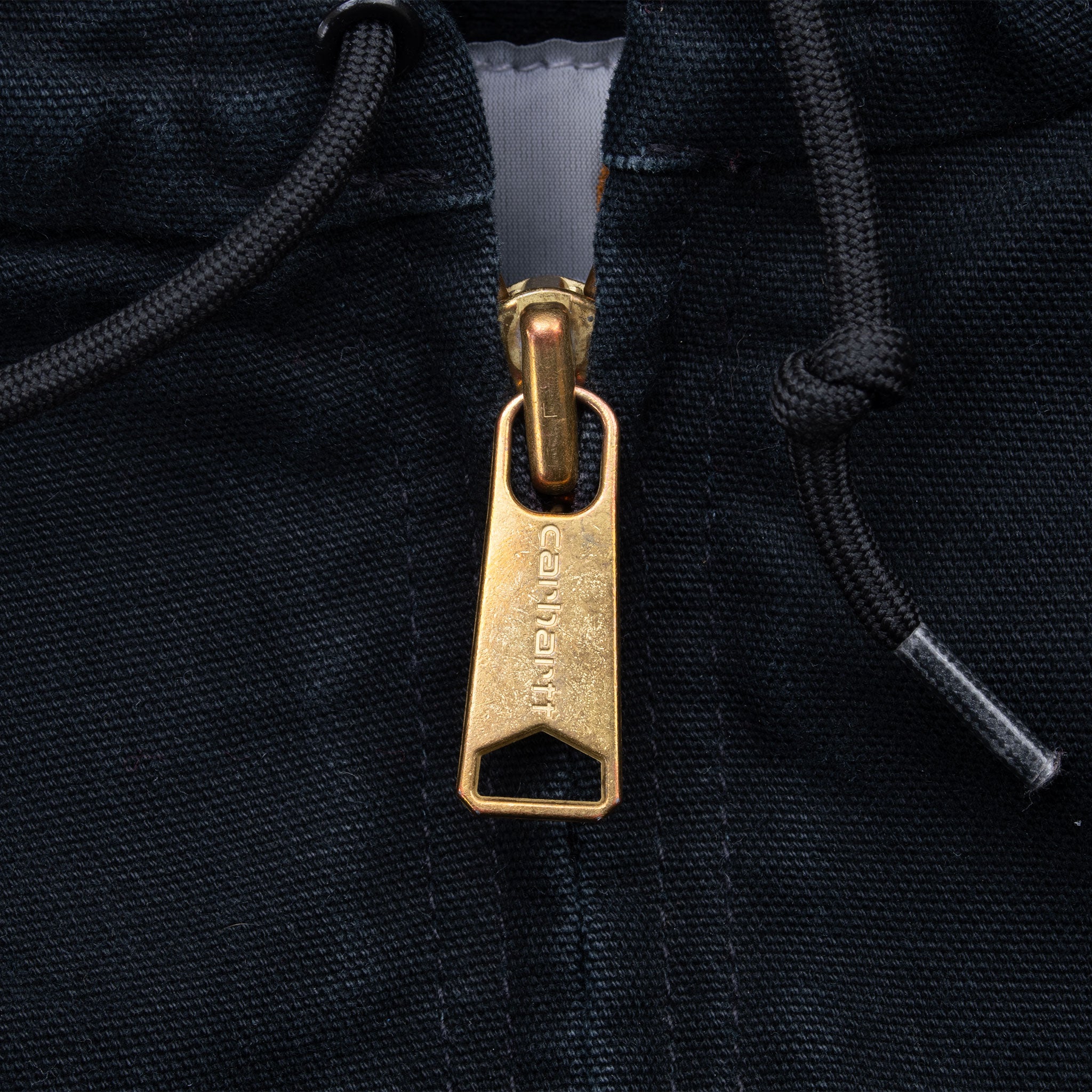 Vintage Carhartt Black Hooded Active Jacket J140BLK Size Large Made In Usa