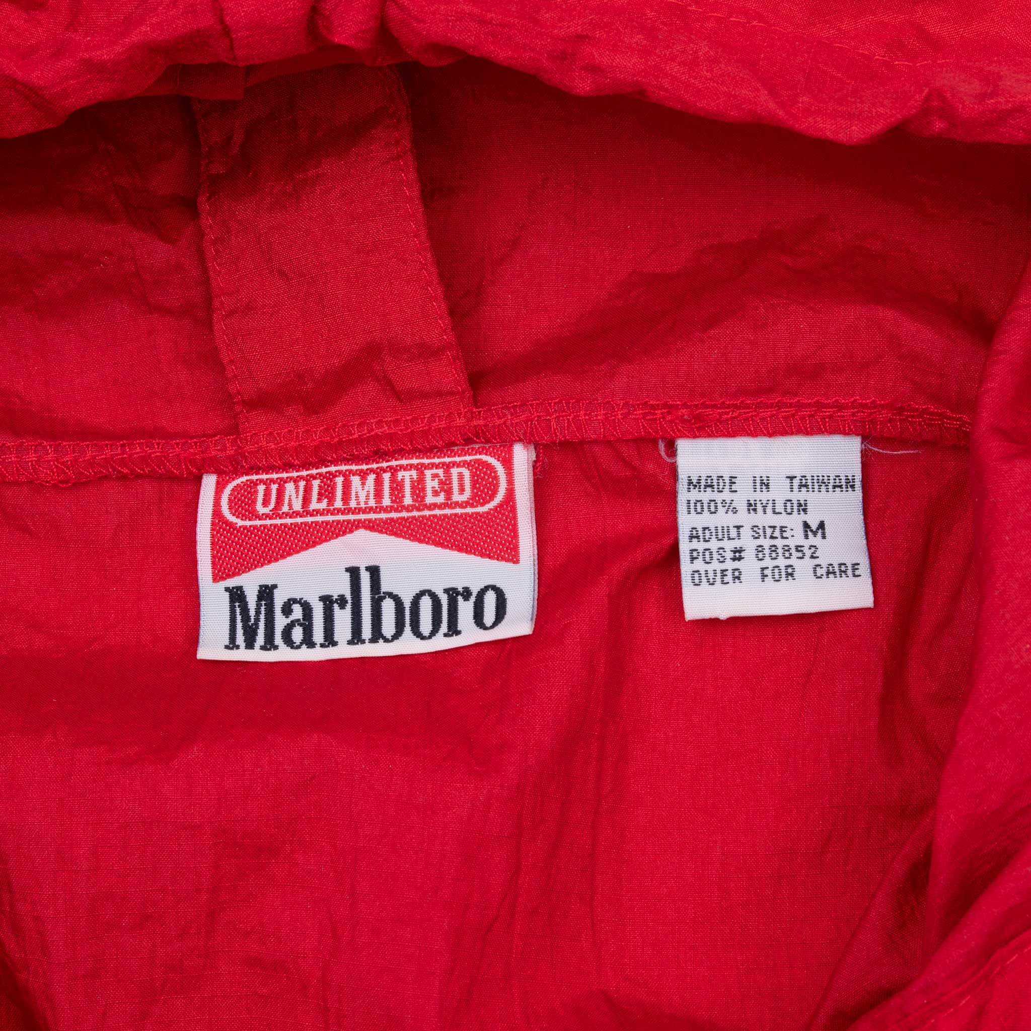 Vintage Marlboro Red Packable Windbreaker Jacket 1990S Size Medium