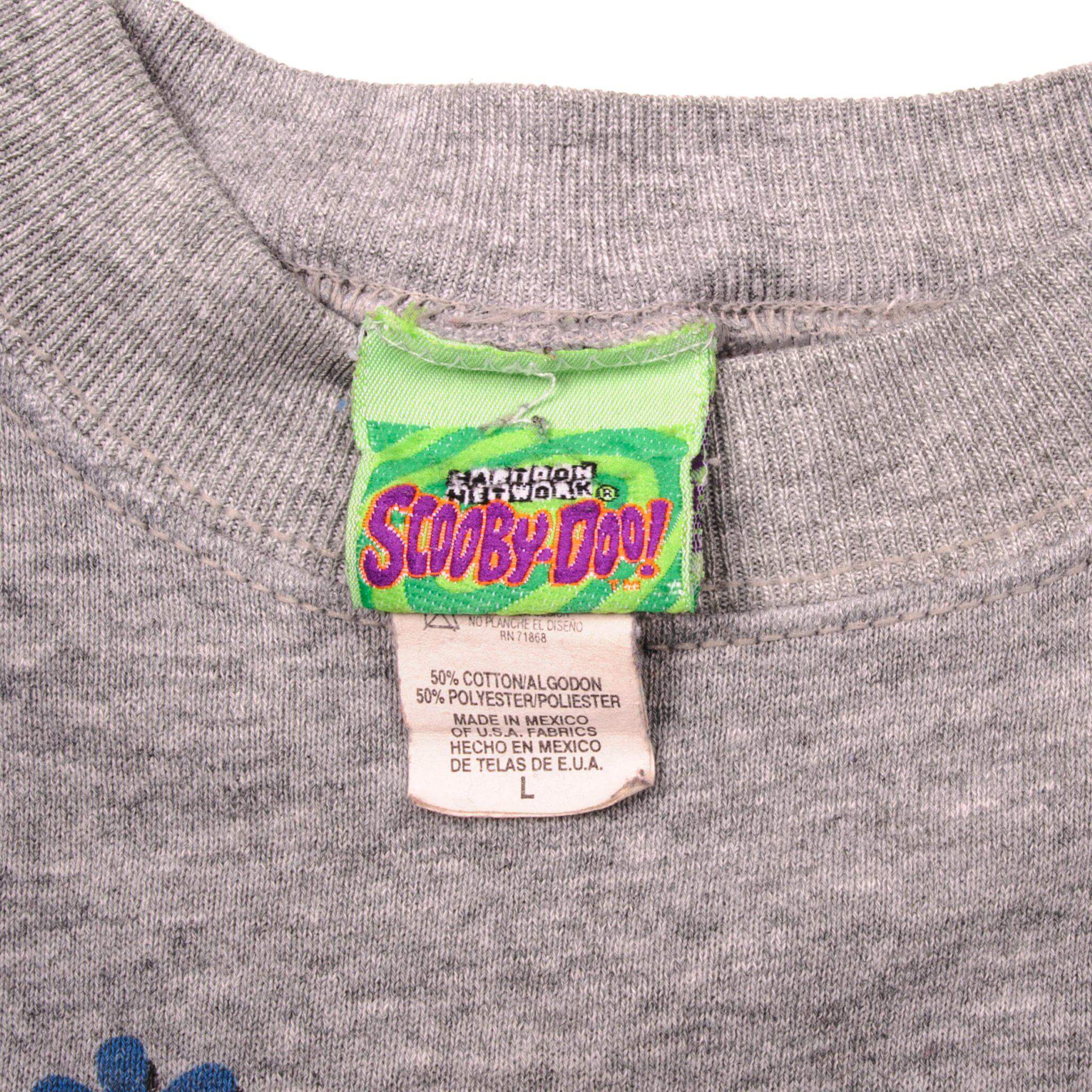 Cartoon Network Scooby-Doo neck label and size L tag