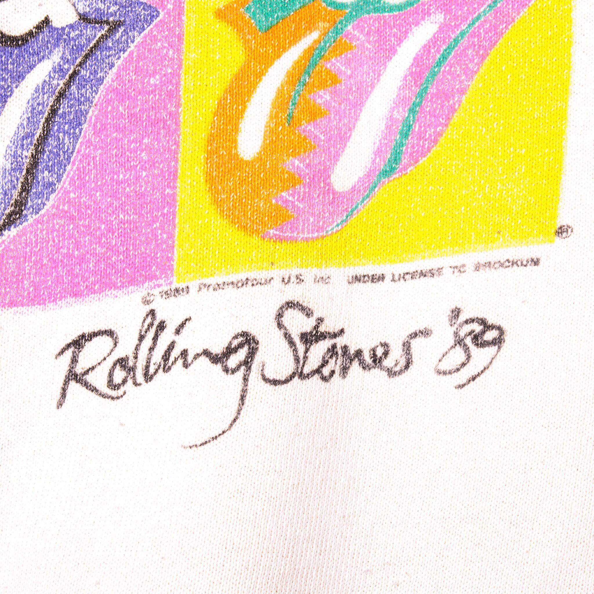 VINTAGE ROLLING STONES SWEATSHIRT 1989 SIZE LARGE MADE IN USA