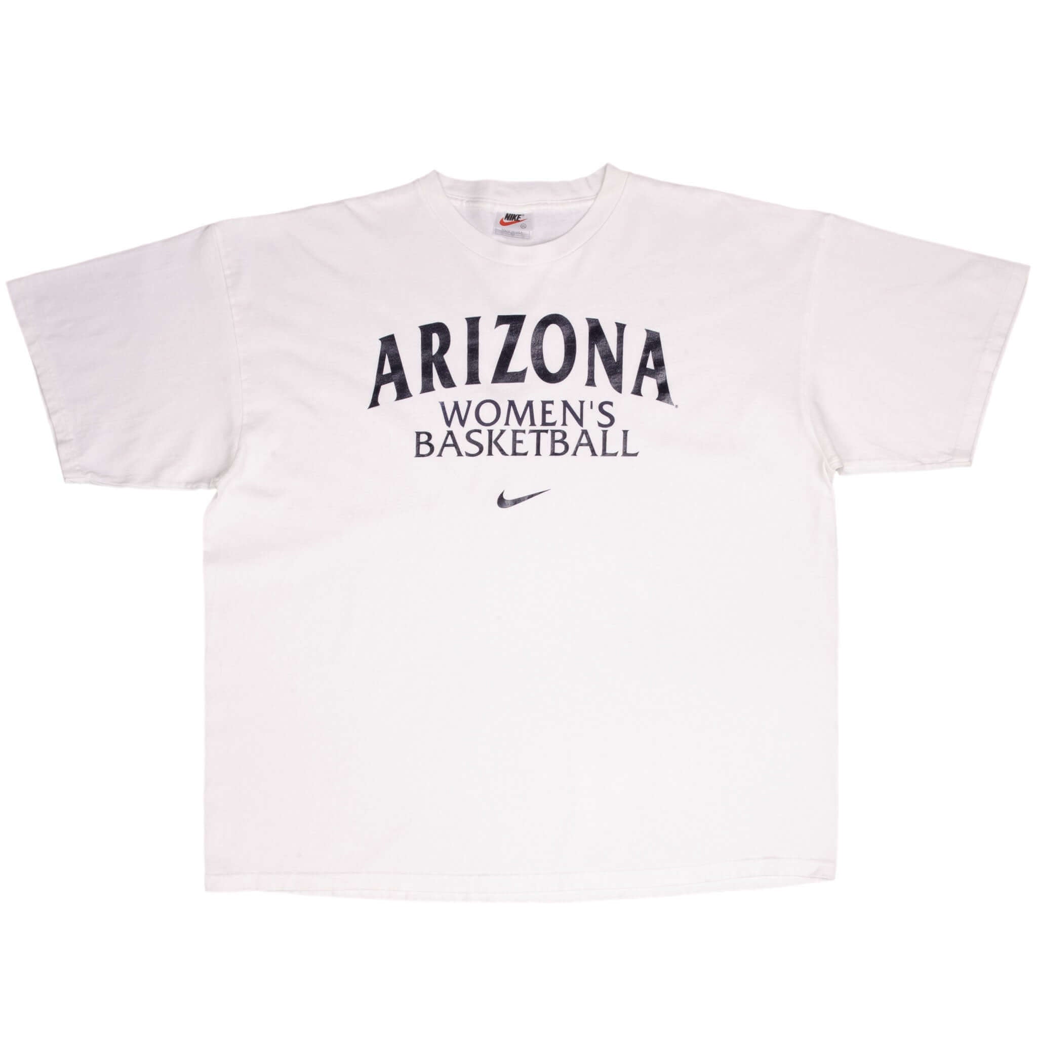 Vintage Ncaa Nike Arizona Woman Basketball Big Swoosh 1990S Tee Shirt 2XL Made In USA