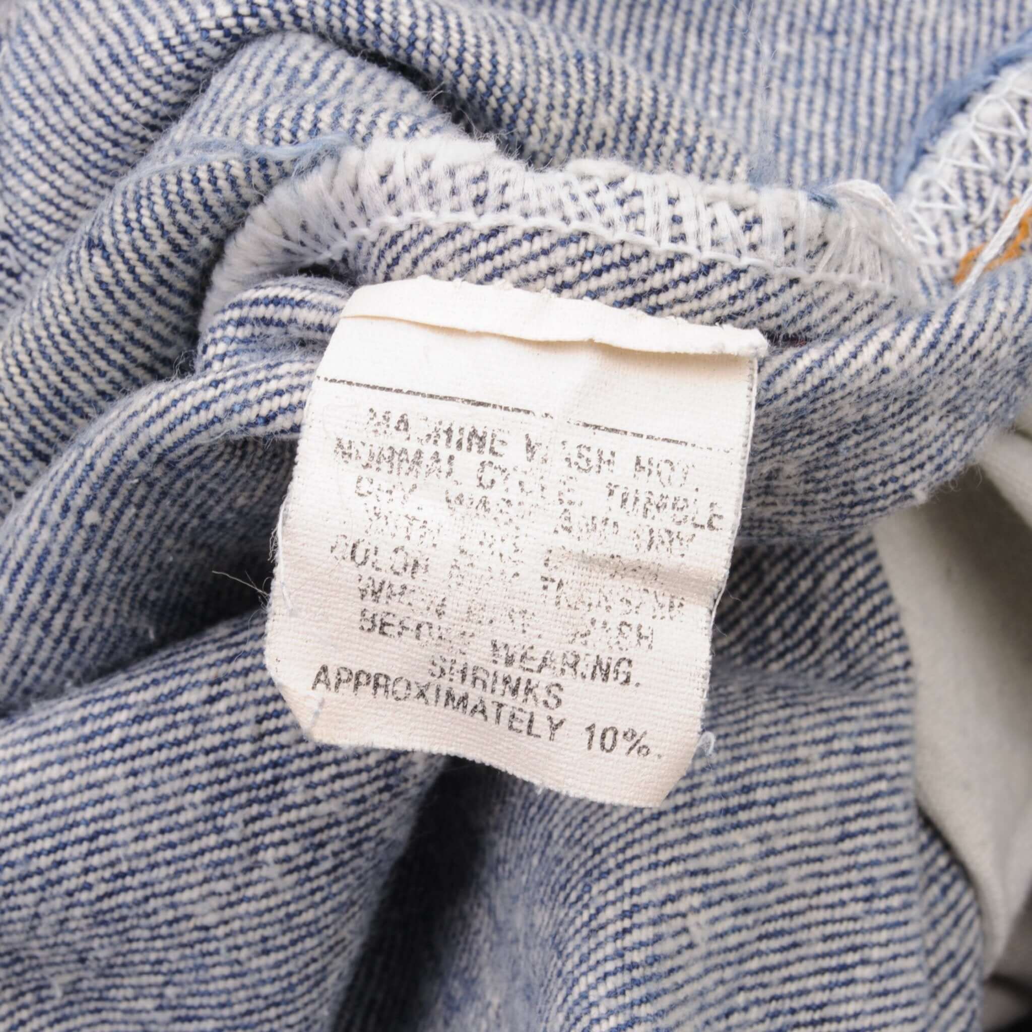 Beautiful Indigo Levis 501 Jeans 1980s Made in USA with Dark Wash Size on tag 46X32 actual size 44X30 Back Button #522