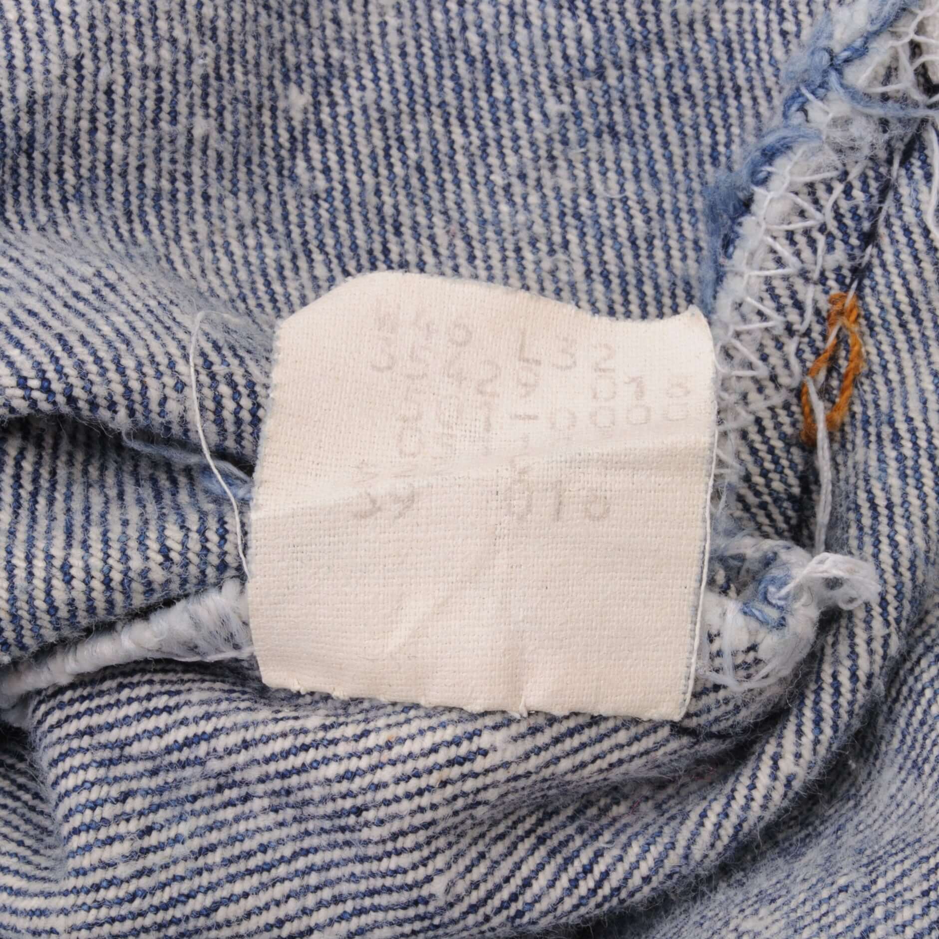 Beautiful Indigo Levis 501 Jeans 1980s Made in USA with Dark Wash Size on tag 46X32 actual size 44X30 Back Button #522