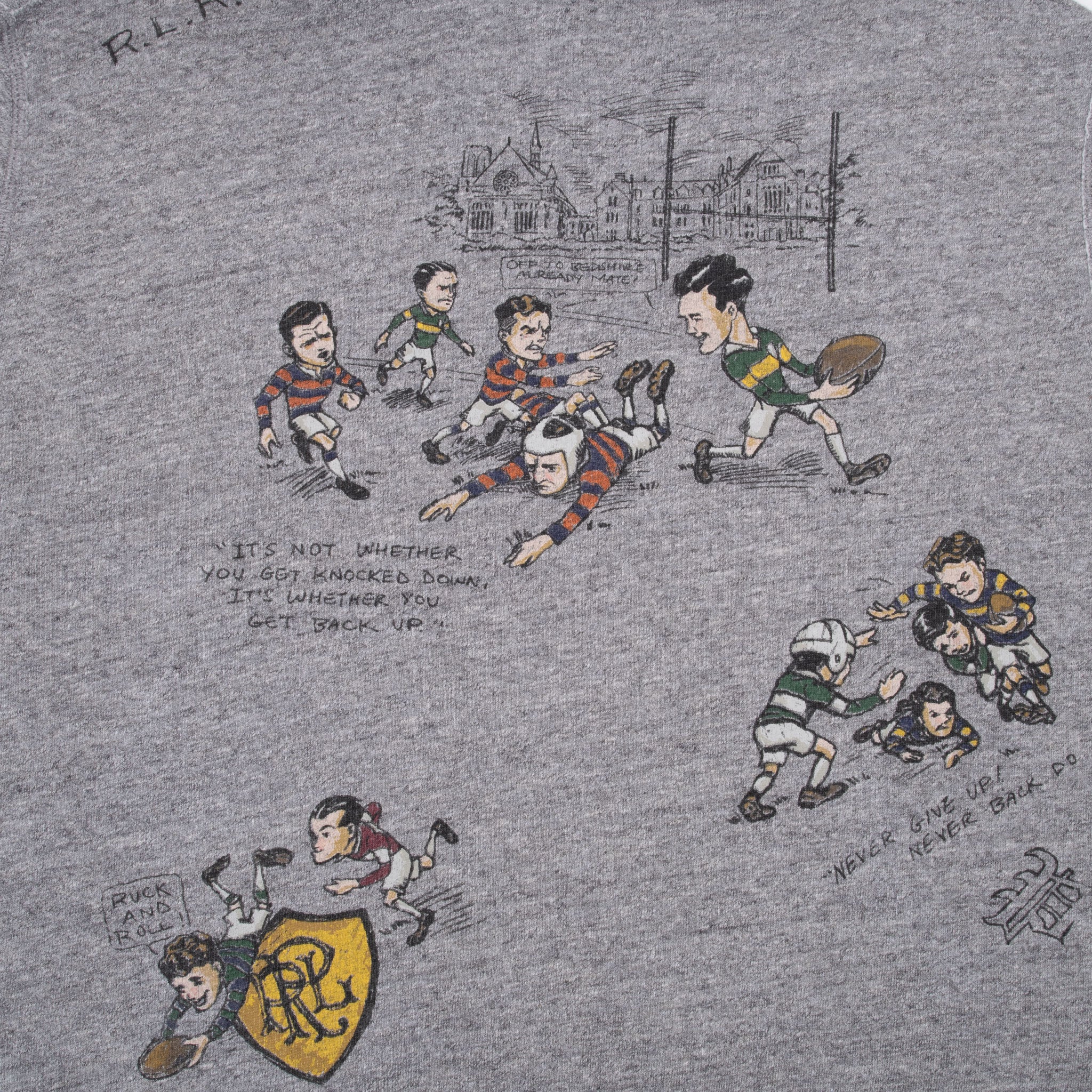 VINTAGE RALPH LAUREN RUGBY HOODIE SWEATSHIRT LARGE