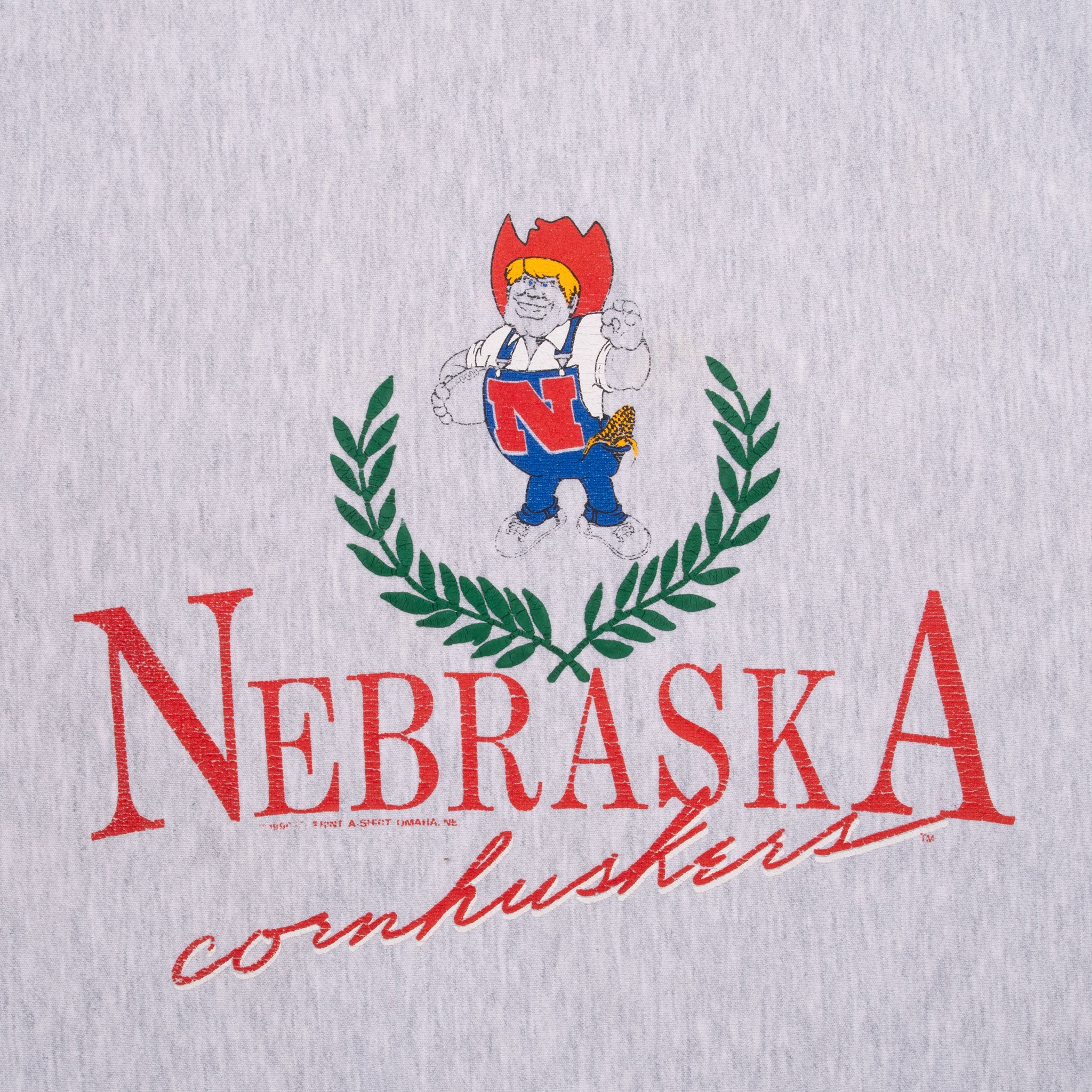 VINTAGE NCAA NEBRASKA CORNHUSKERS 1994 REVERSE WEAVE SWEATSHIRT XL MADE IN USA