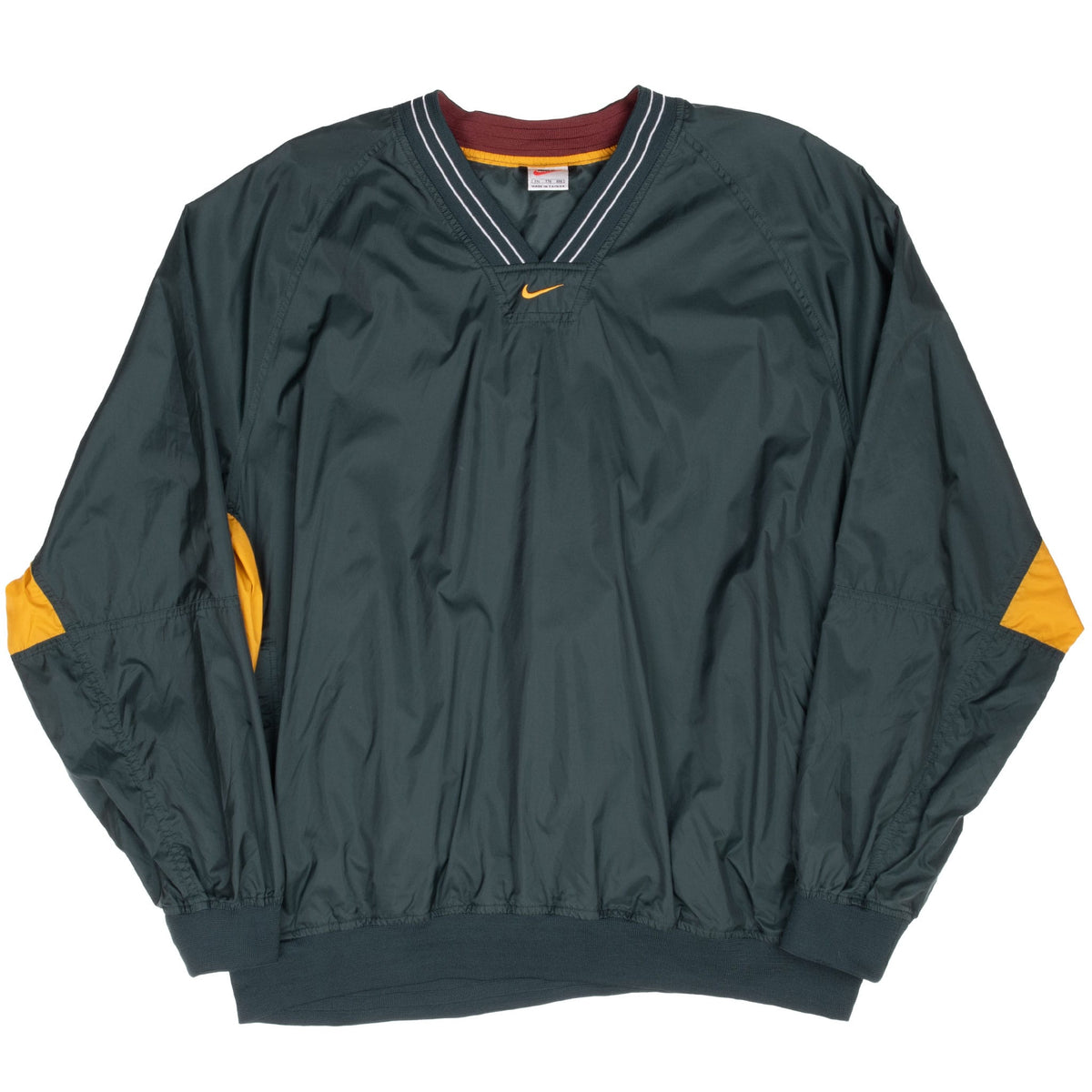 Vintage Nike Center Swoosh Green Pullover Windbreaker Jacket 1990S Size 2Xl