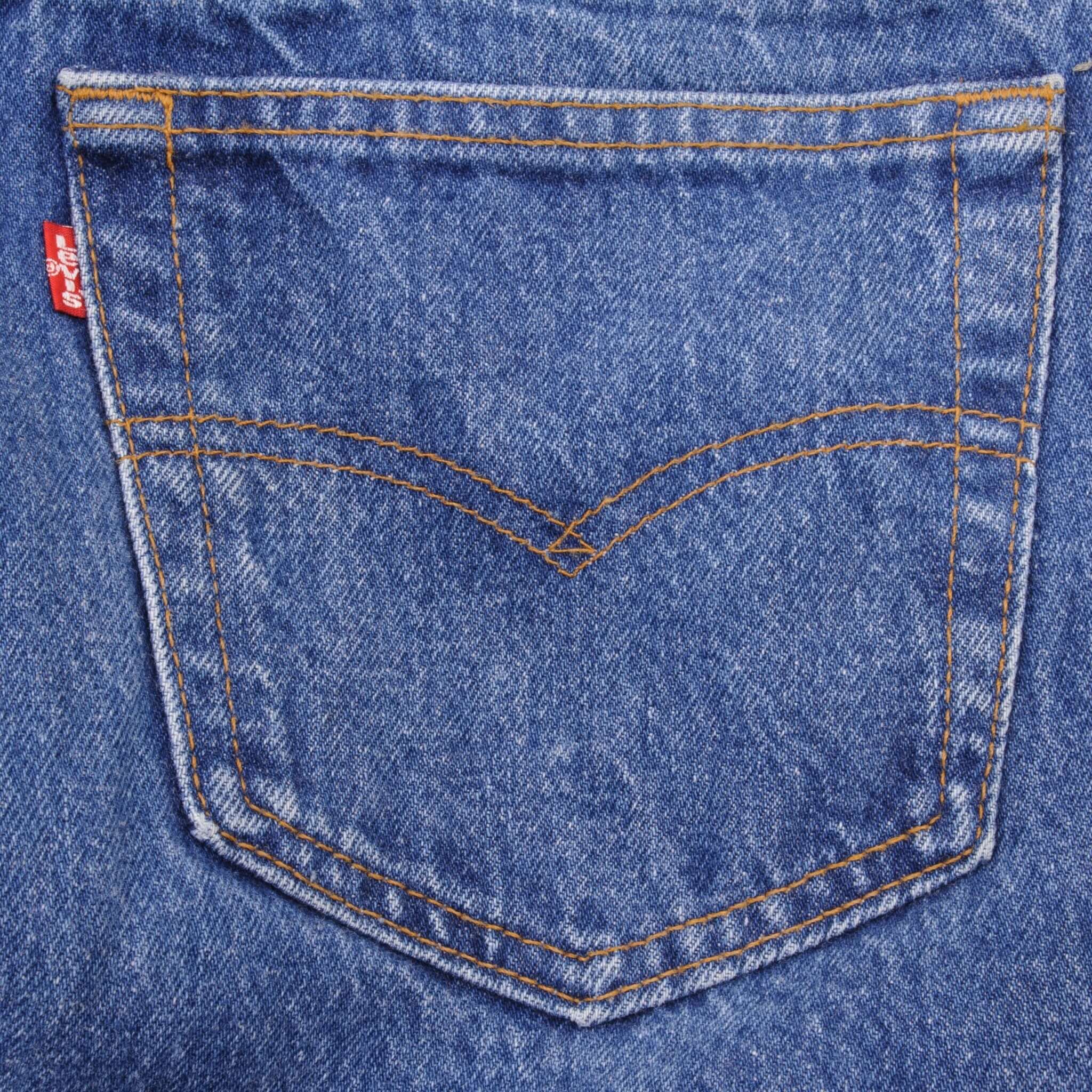 VINTAGE LEVIS 501 JEANS INDIGO 1980S SIZE W33 L32 MADE IN USA