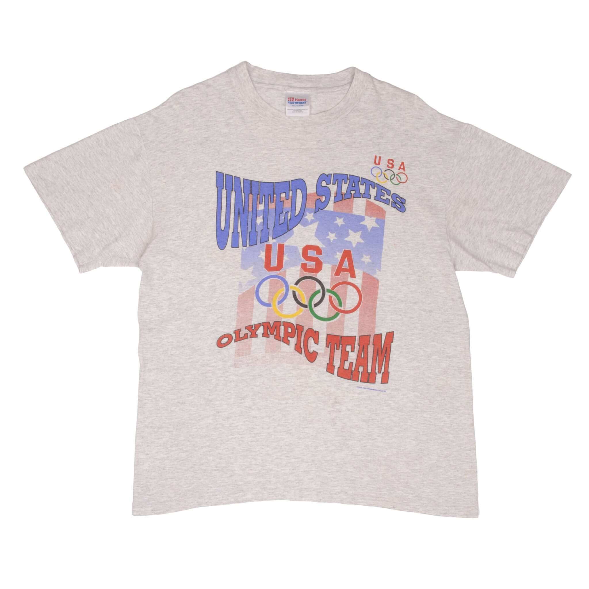 Vintage Olympics Team Usa 1990S Tee Shirt Size Large Made In USA With Single Stitch Sleeves