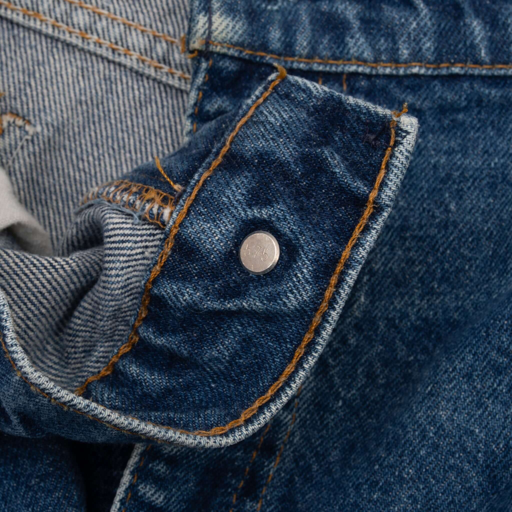 VINTAGE LEVIS 517 ORANGE TAB INDIGO JEANS 1980S 38X32 MADE IN USA