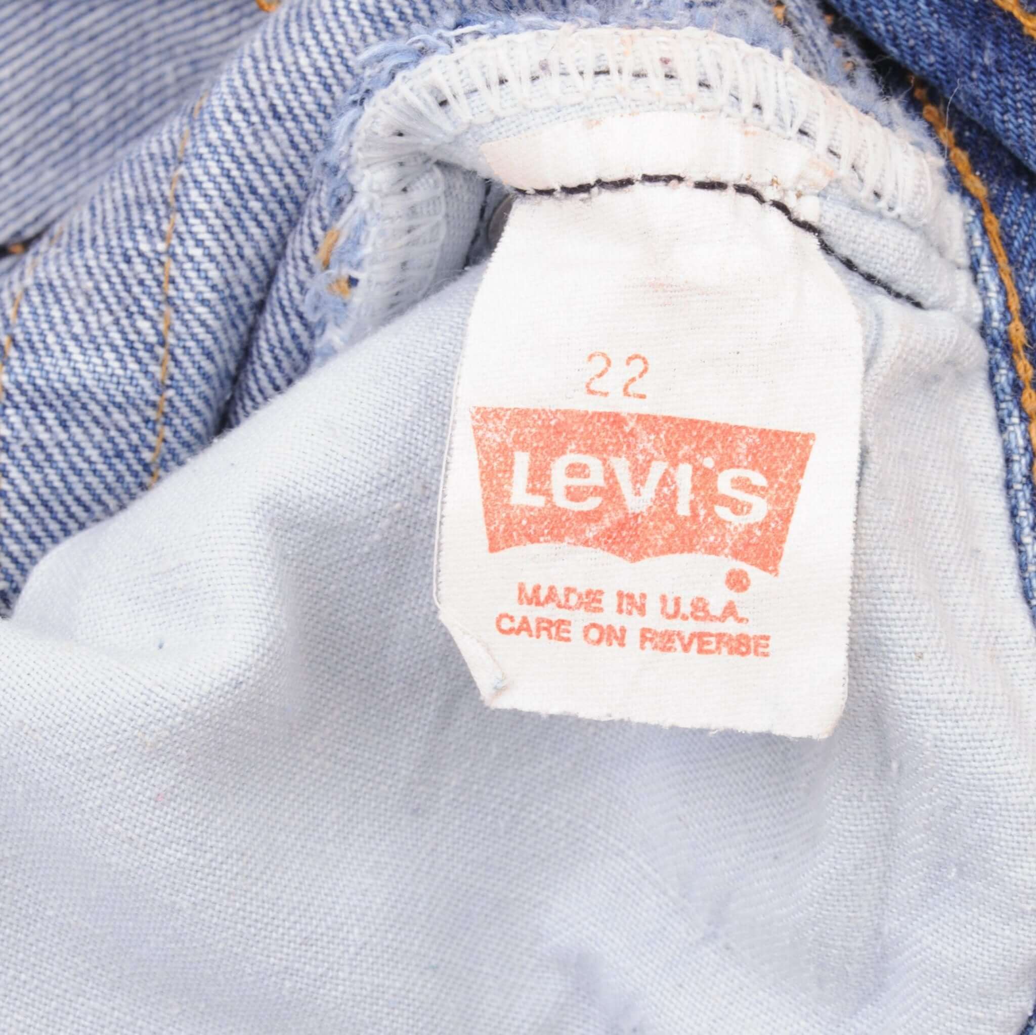 Beautiful Indigo Levis 501 Jeans 1980s Made in USA with Medium Wash Size on tag Unknown Actual Size 36X32 Back Button #544